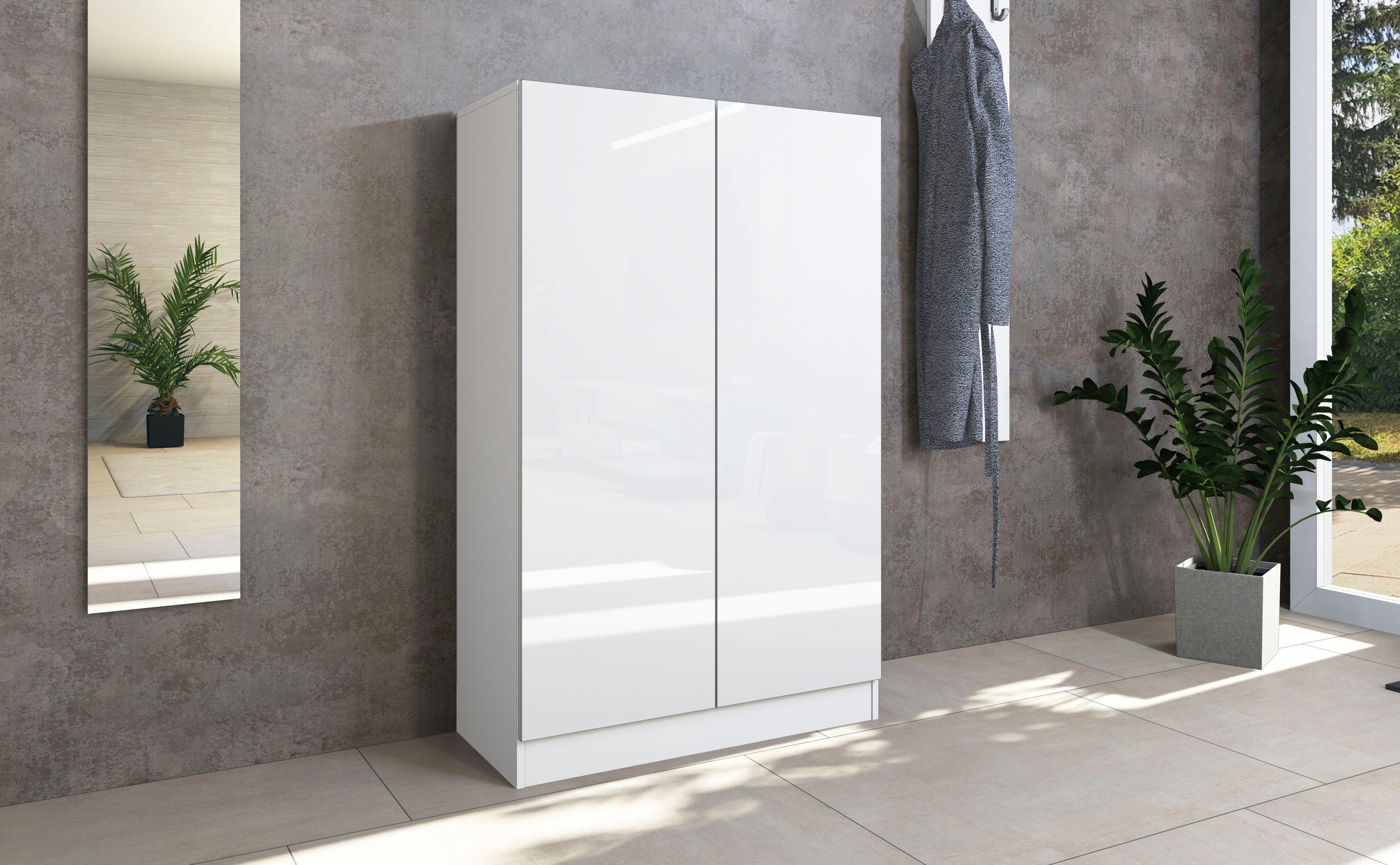 borchardt Möbel Schuhschrank Vaasa, Schuhregal mit 6 Fächern, höhenverstellbar Breite 76 cm