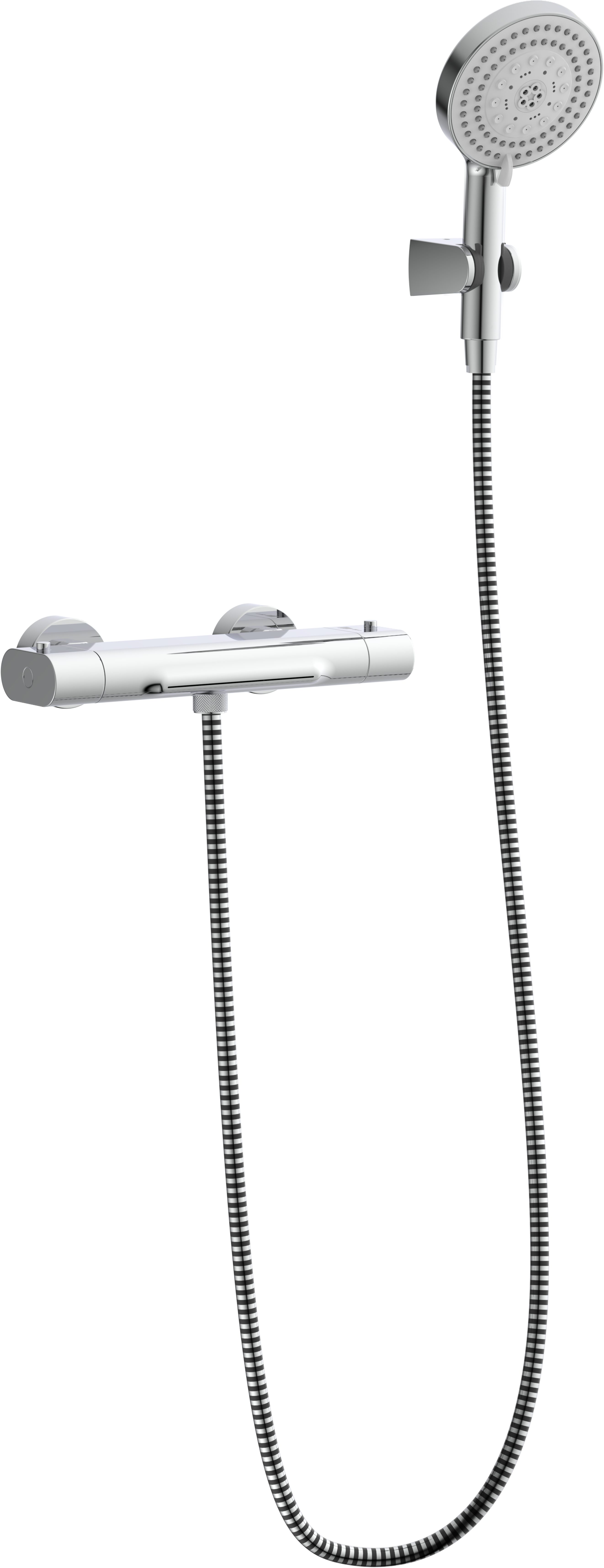 Eisl Duschsystem Parma, Höhe 3,4 cm, 1 Strahlart(en), Eco-Stopp-Funktion, Antikalk-Noppen, wassersparend