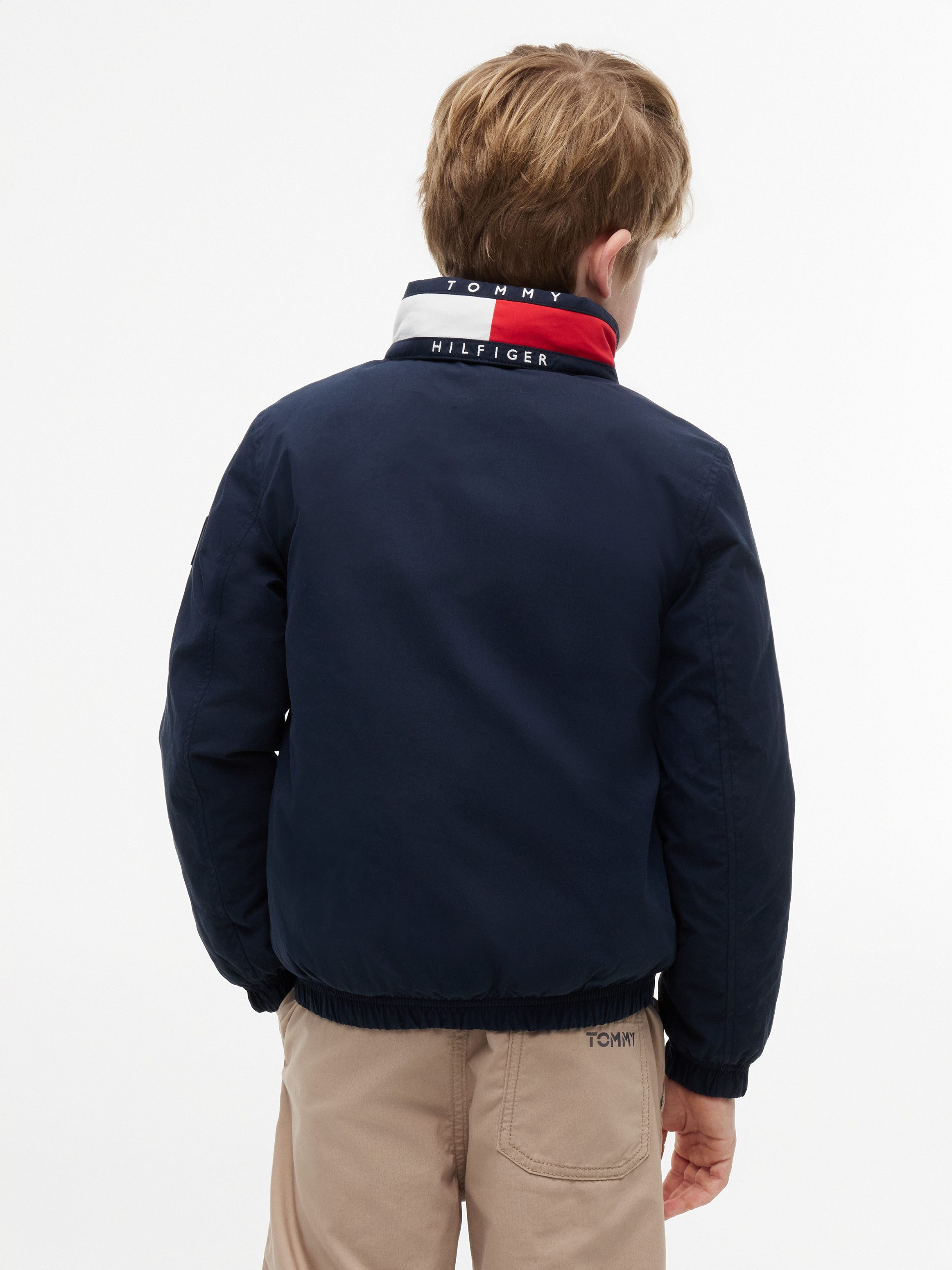 Tommy Hilfiger Blouson Kapuze im Kragen verstaubar, Regular Fit, Kinder bis 16 Jahre