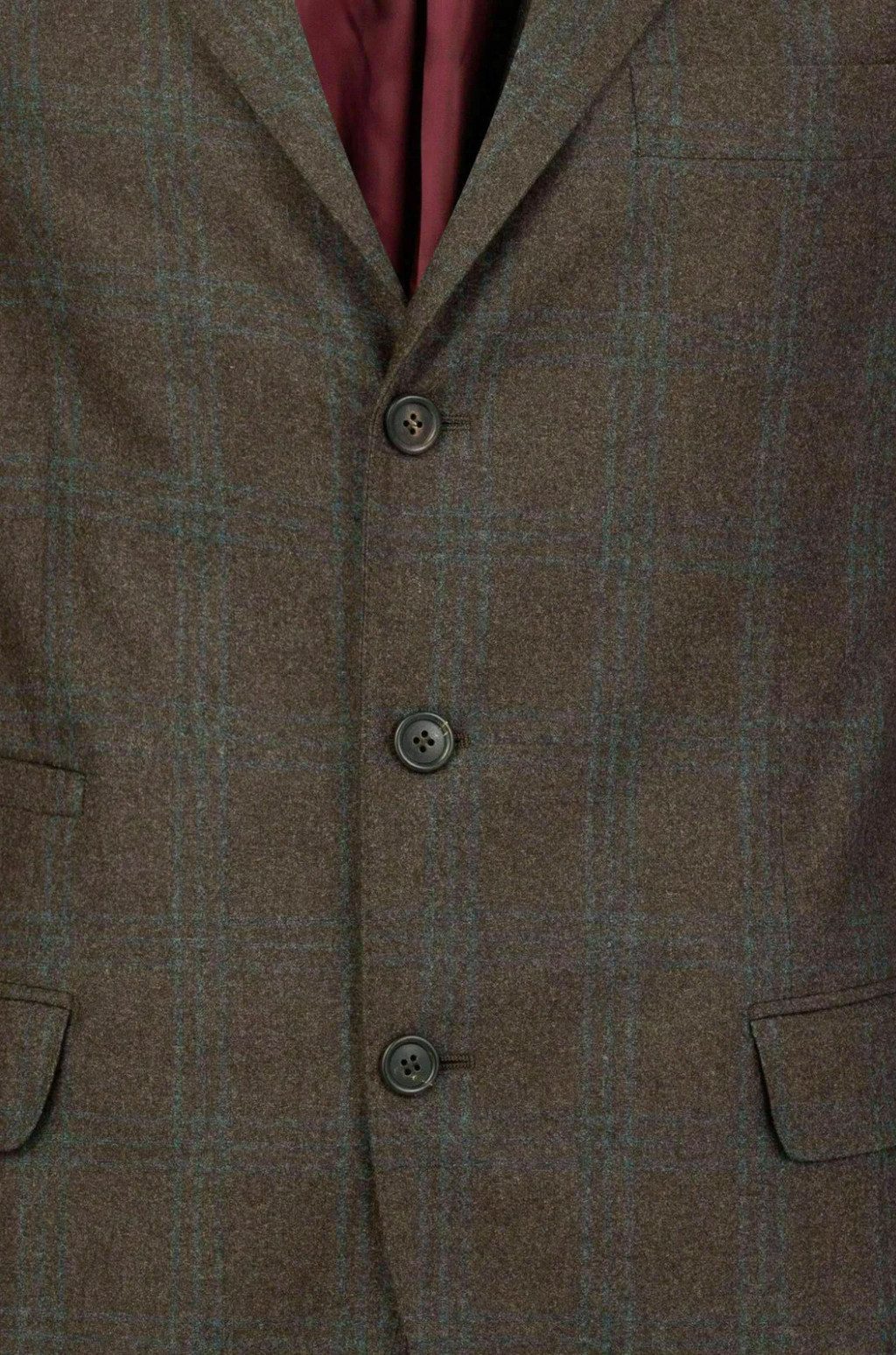 BRUNELLO CUCINELLI Sakko Kariertes Anzug Blazer Satinfutter, Zwei Rückenschlitze, Pattentaschen, Rückenschlitze