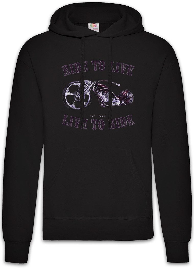Urban Backwoods Hoodie Live To Ride Herren Hoodie Ride To Live Biker Rider MC Chopper Rocker (1-tlg) Club SOA Patch Biker