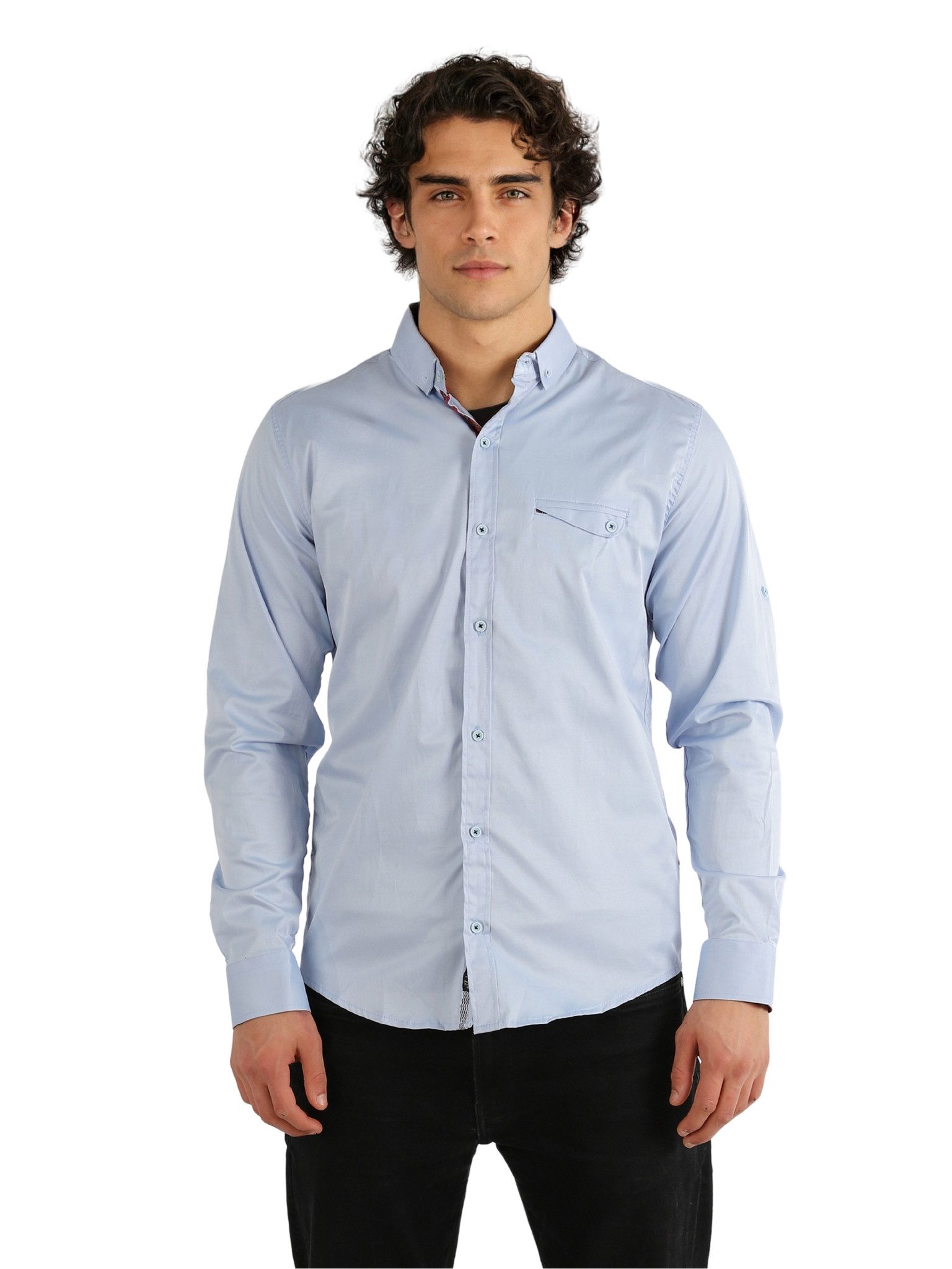 Langarmhemd Premium Herren Hemd - Elegant und Sportlich