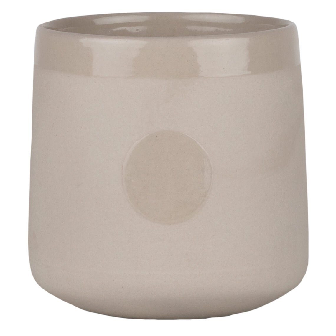 Räder Design Becher Räder BALANCE Becher Kreis 8cm taupe, Steinzeug | Becher