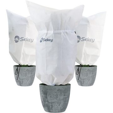 Sekey Winterschutzhaube 3-St Winterschutz für Pflanzen Kübelpflanzensack, Weiß