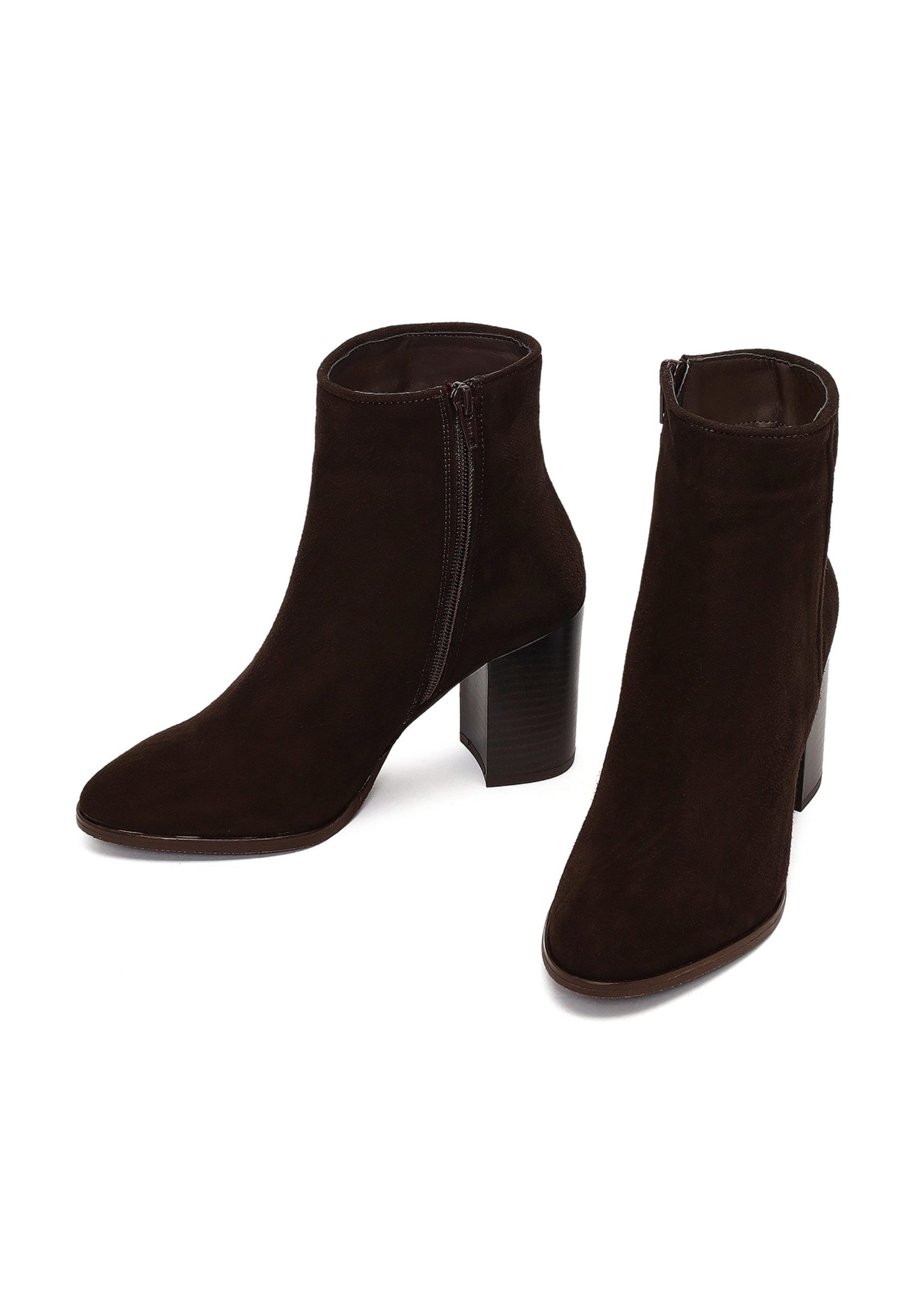 Derimod Absatz-Stiefeletten aus Leder Ankleboots Reißverschluss, Synthetikfutter, Absatz 8 cm