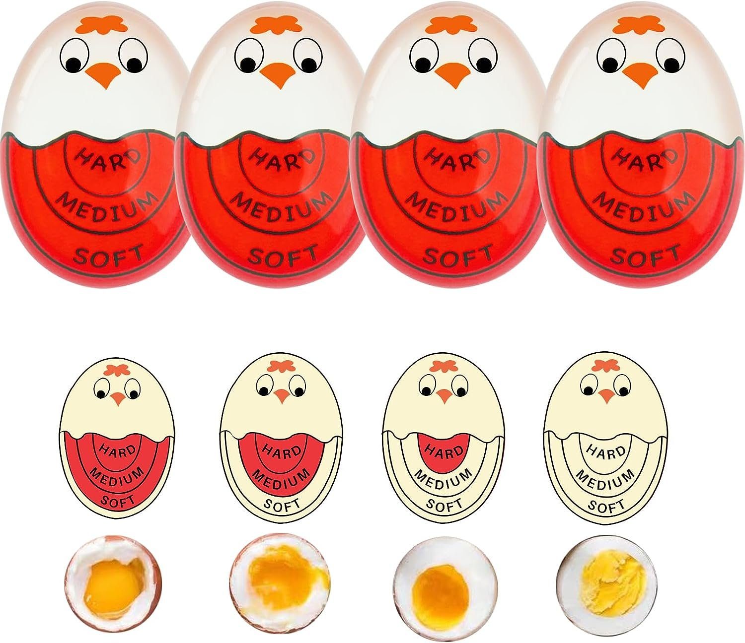Eier, Eieruhr gekochte Eierkocher,Timer autolock weiss für mit Anzeige Farbwechsel, Eieruhr,Egg hart/medium/weich,wiederverwendbar lustiger Timer