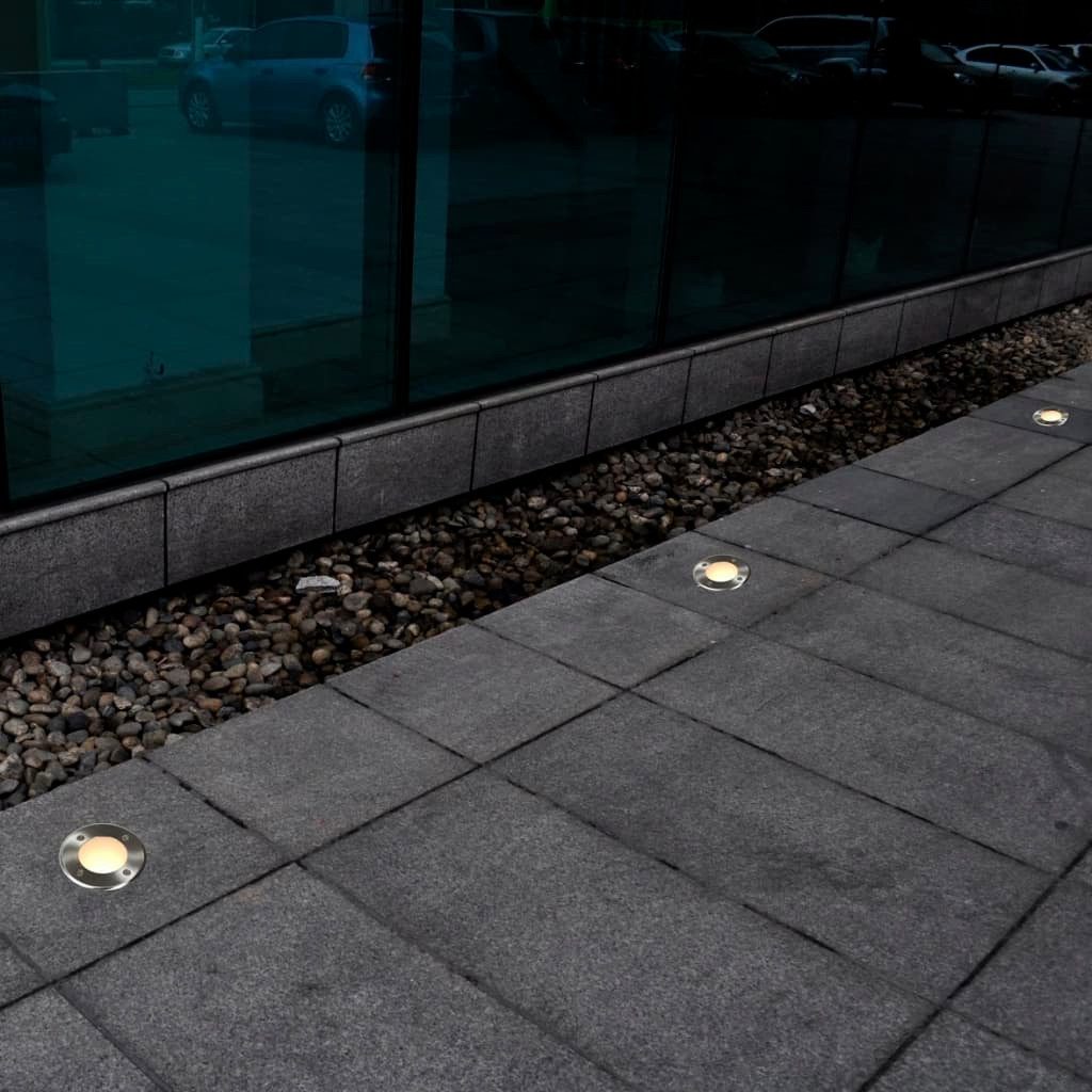 vidaXL Einbauleuchte Bodeneinbaustrahler Außen 12 Stk. Rund