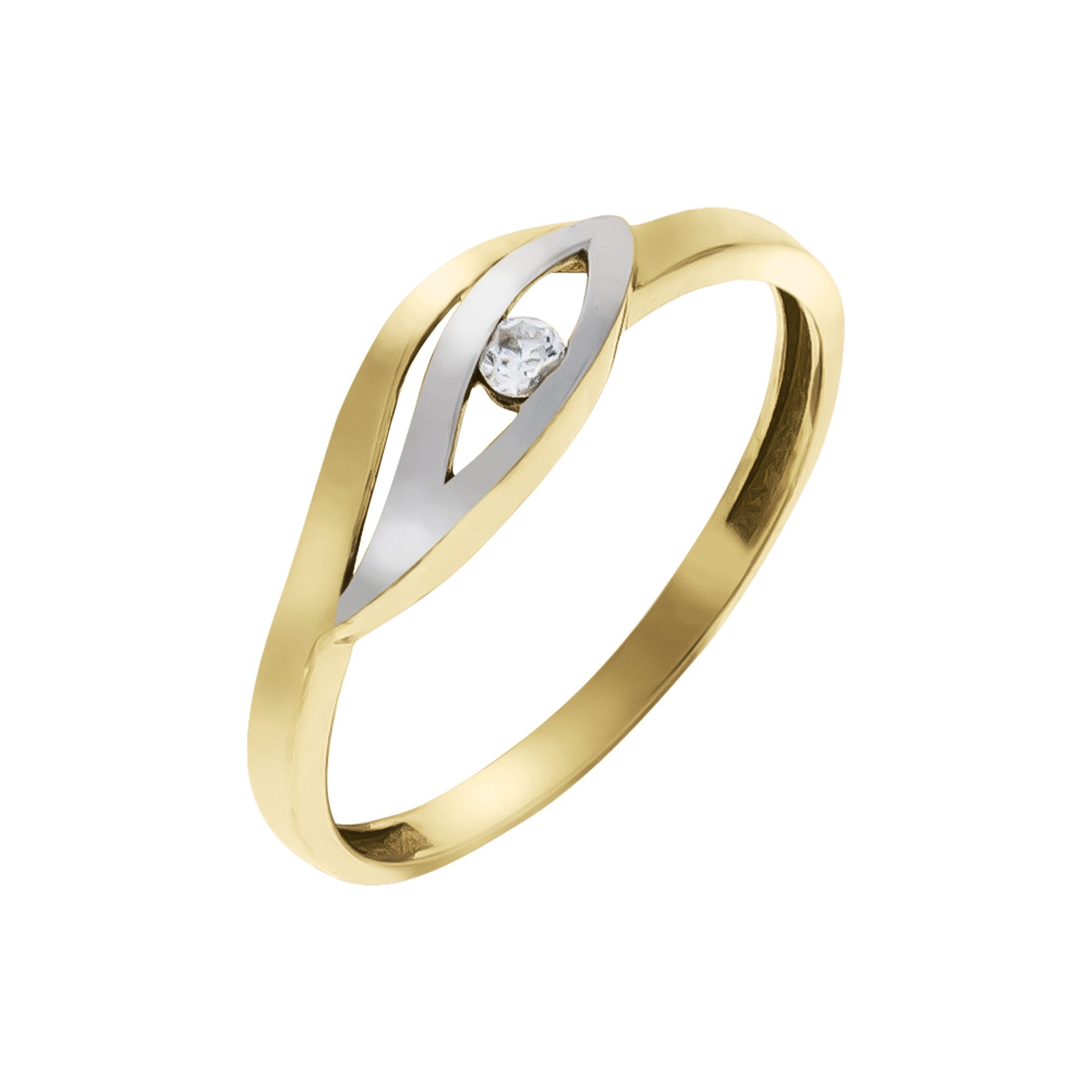 Vivance Fingerring 375/- Gelbgold bicolor Zirkonia günstig online kaufen