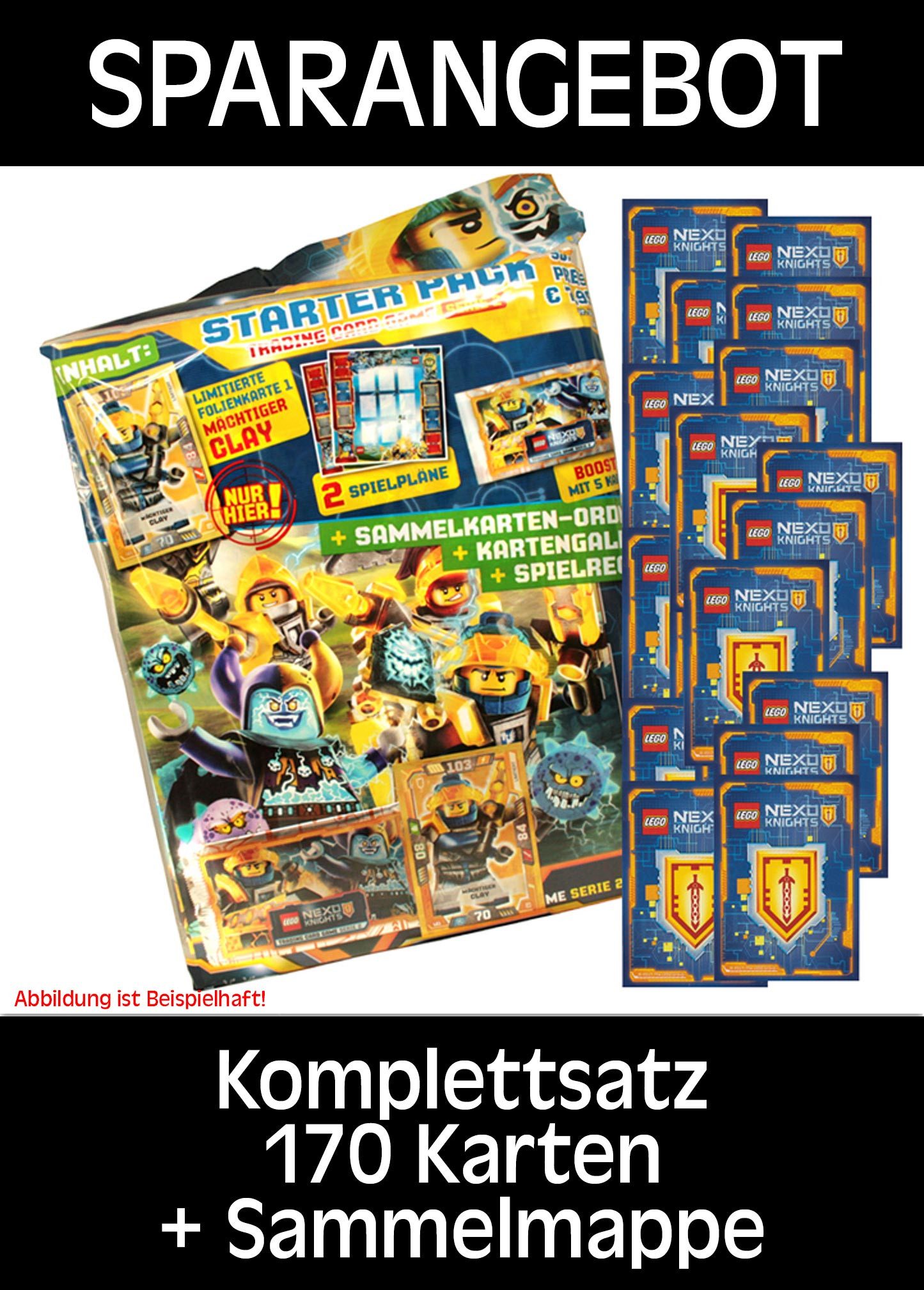 LEGO® Sammelkarte LEGO Nexo Knights 2 Komplettsatz 170 Karten + Sammelmappe