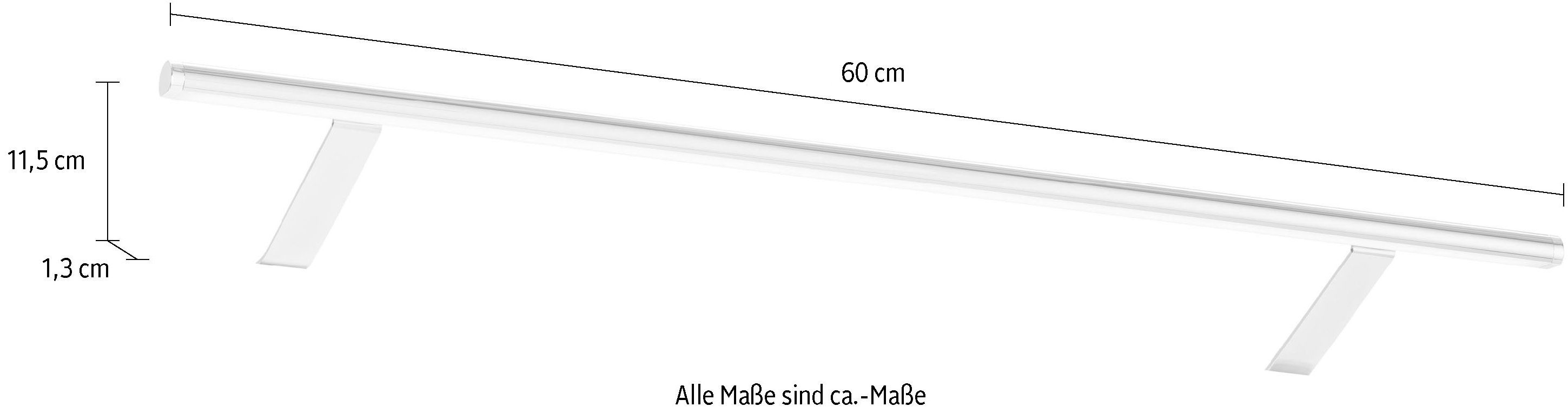 MARLIN Aufbauleuchte, fest cm, Breite 60 Spiegelleuchte integriert, LED