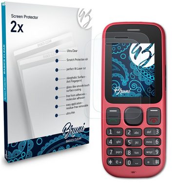 Bruni Schutzfolie Glasklare Displayschutzfolie für Nokia 101, (2 Folien), praktisch unsichtbar