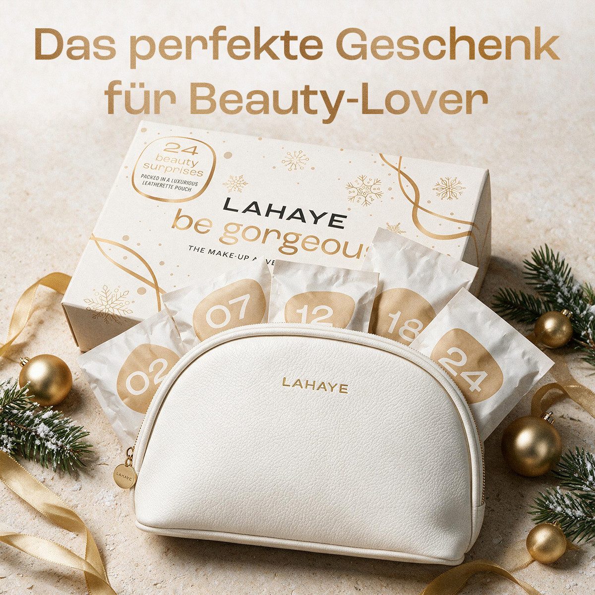 LAHAYE Adventskalender Beauty 2026 "be gorgeous" - (Set), 24 Beauty & Make-up Überraschungen – Bild 2 von 5