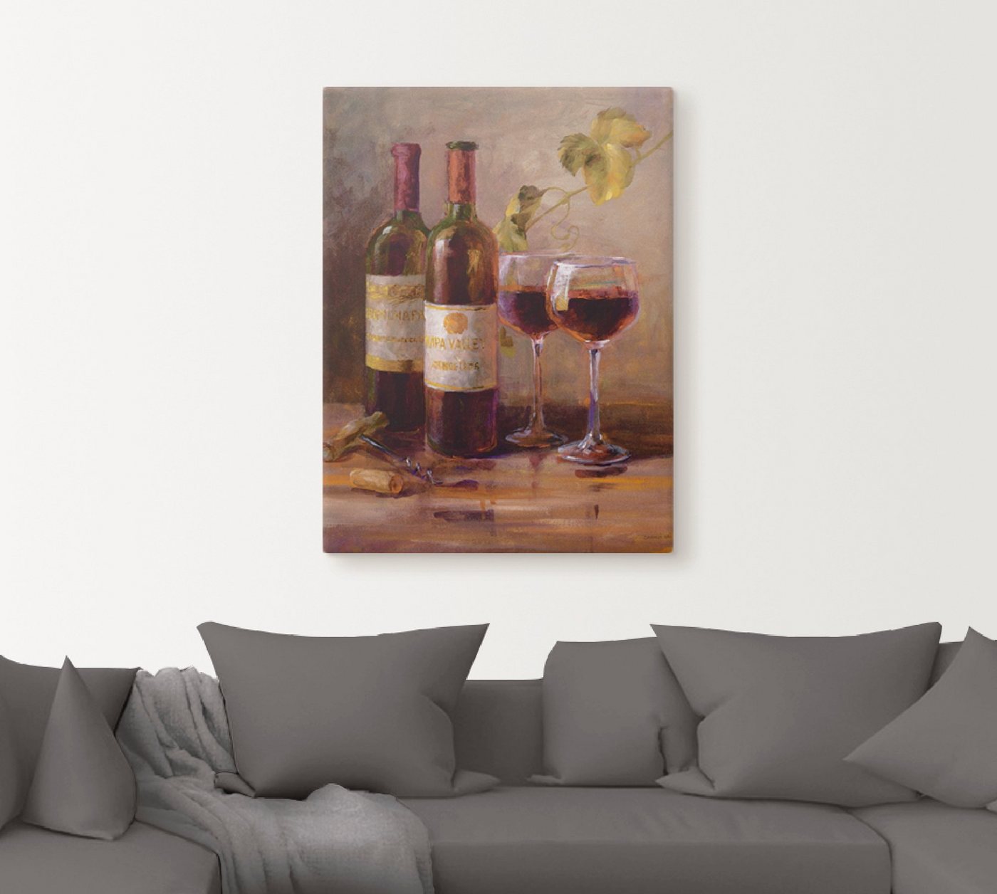 Artland Wandbild »Offener Wein I«, Getränke (1 Stück), in vielen Größen & Produktarten -Leinwandbild, Poster, Wandaufkleber / Wandtattoo auch für Badezimmer geeignet-kaufen