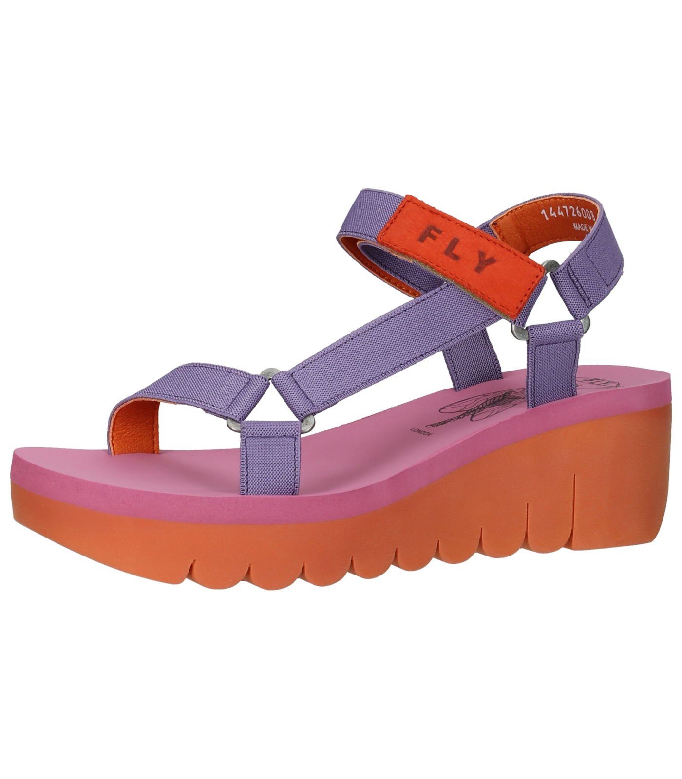 Fly London Sandalen Leder Keilsandalette Orange