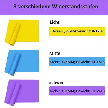 LeiGo Beinspreizer Widerstandsbänder,Fitnessexpander,Yoga Trainingsband,Trainingsbänder (3-St), Dehnen, Pilates, Rehabilitation, Krafttraining