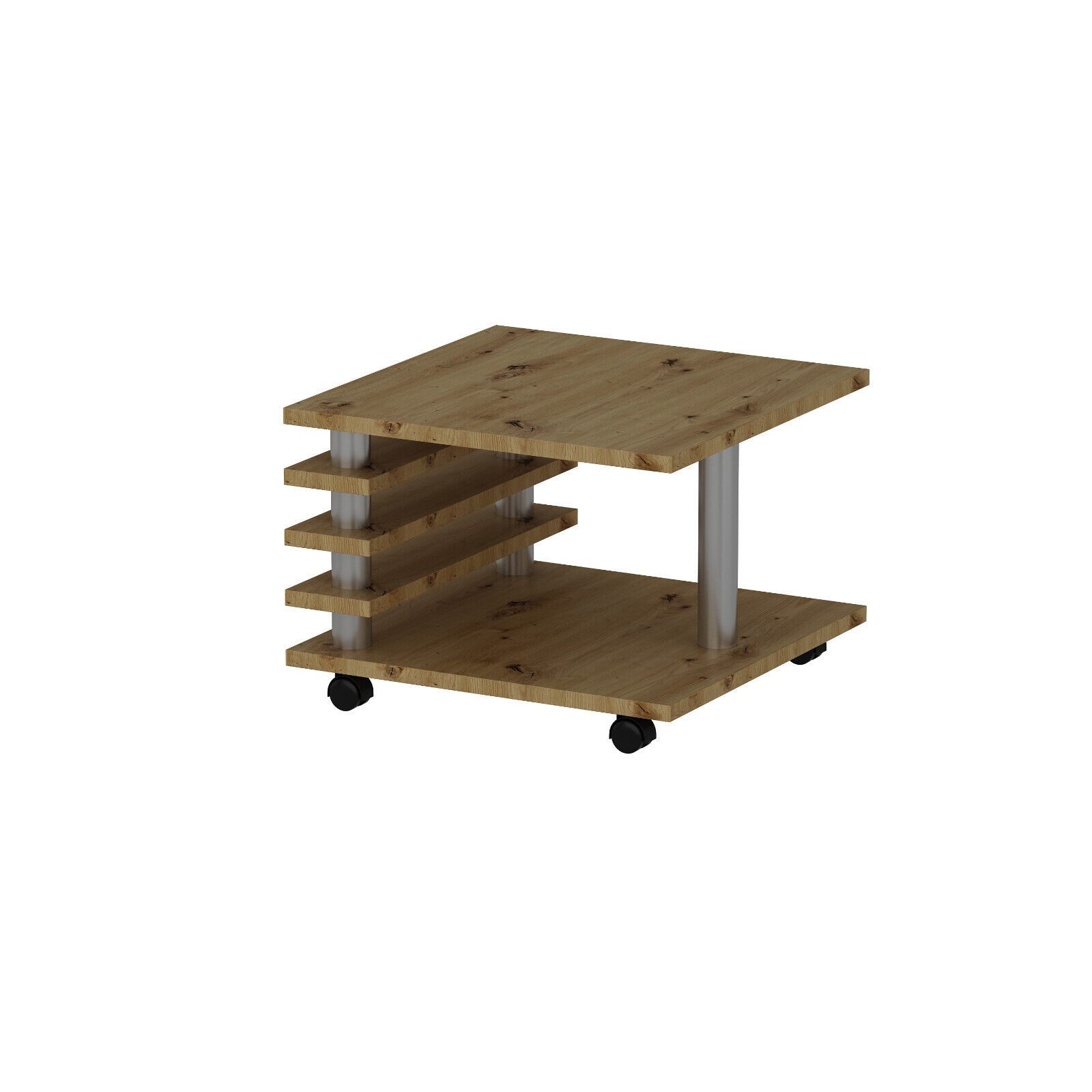 Homeline Couchtisch Couchtisch Hochglanz oder matt schwarz-weiß oder Eiche 65x65x44 cm