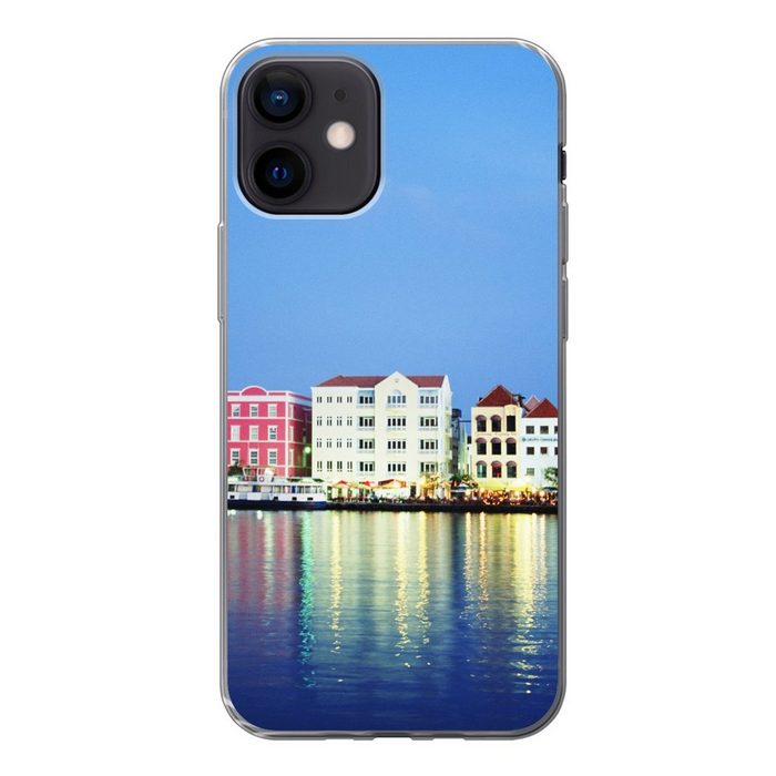 MuchoWow Handyhülle Skyline - Willemstad - Curaçao Handyhülle Apple iPhone 12 Smartphone-Bumper Print Handy