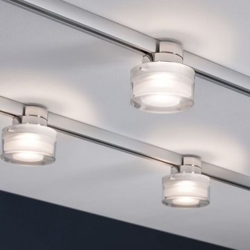 Paulmann Stromschienensystem URail LED Spot Ceiling Topa Dot 5,2W Chrom und Klar und Satin dimmbar, Schienensystem