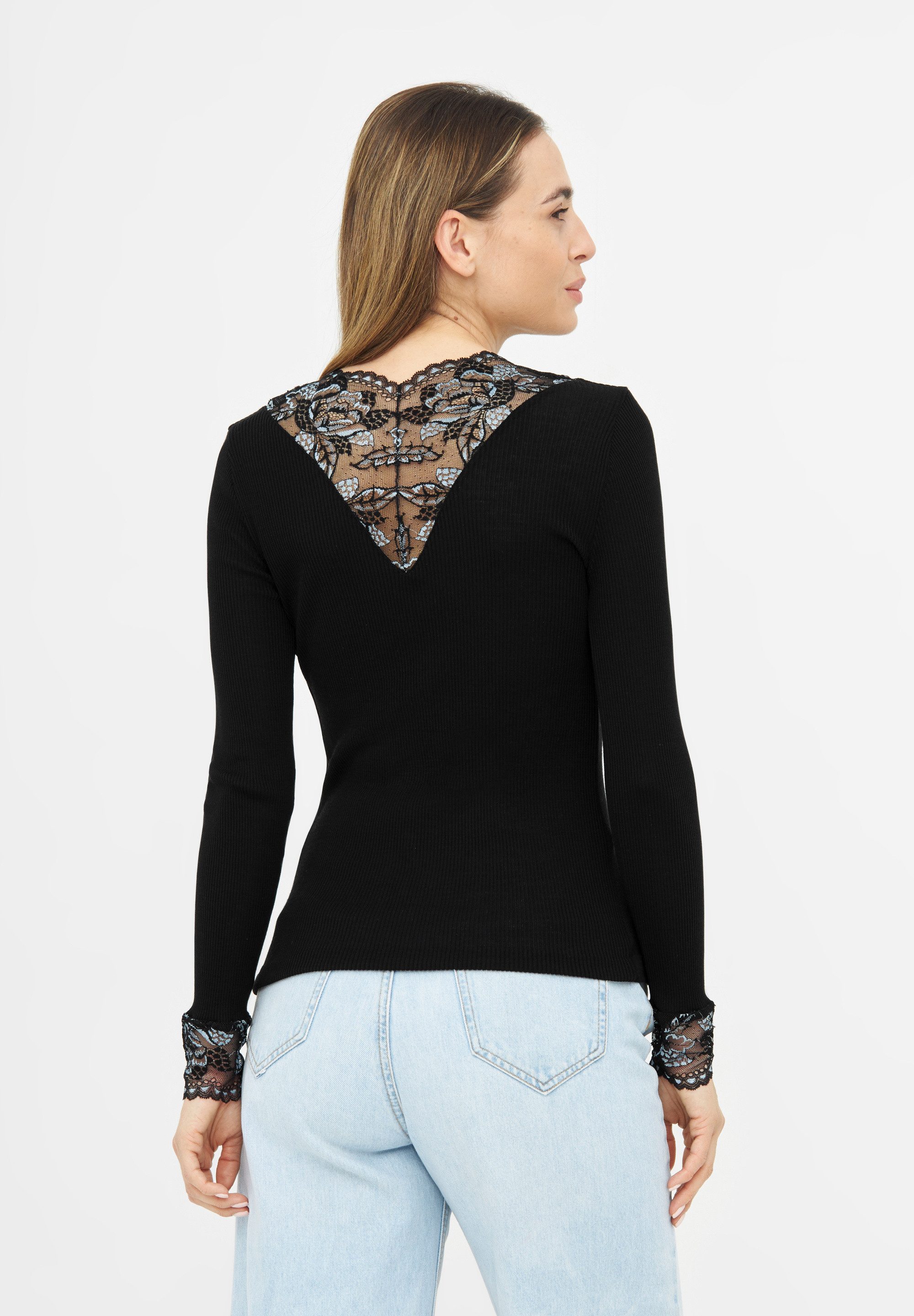 Tooche T-Shirt Langarmshirt "Noir Enchant" (1-tlg., keine Angabe)
