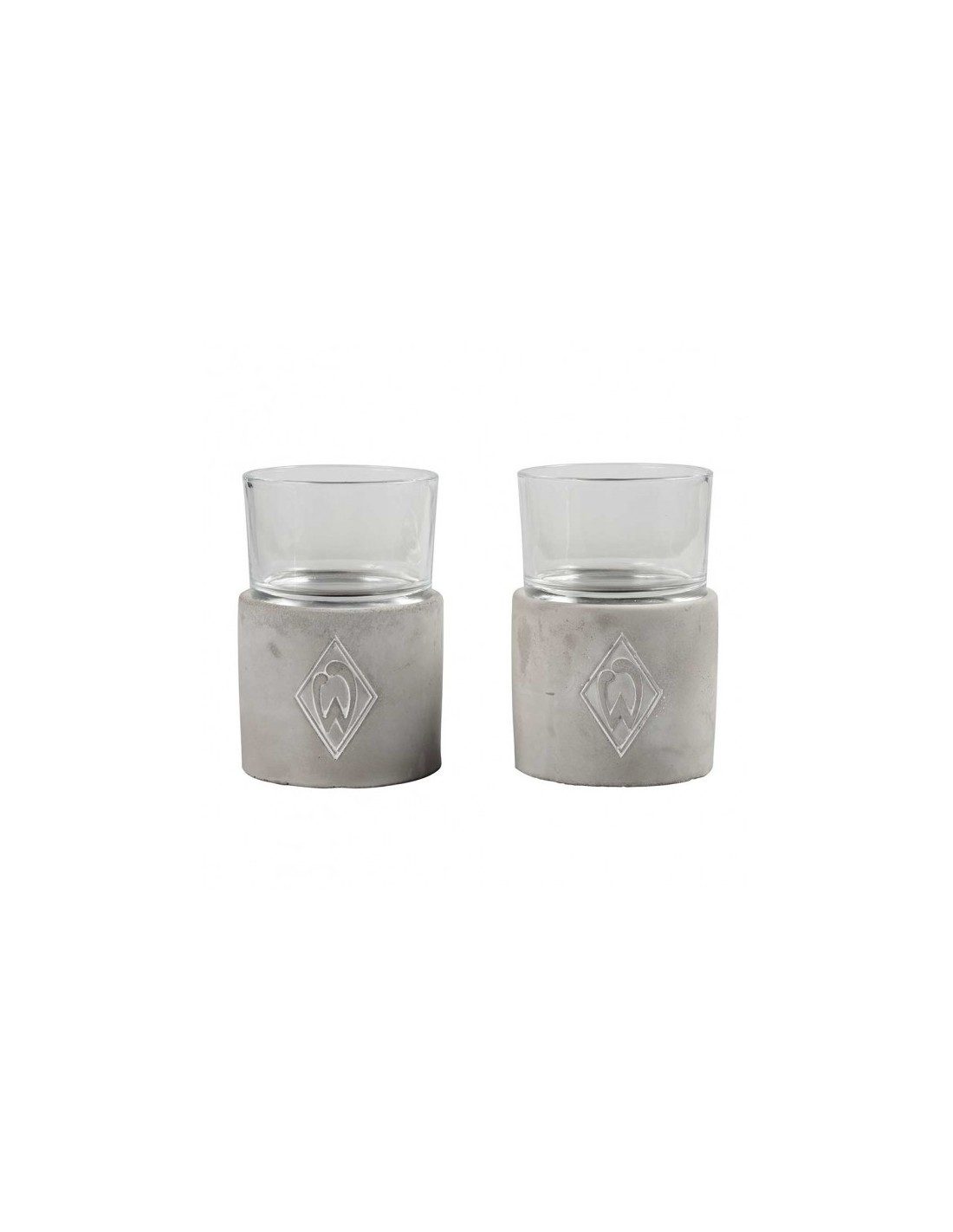 Werder Bremen Windlicht SV Werder Bremen - Windlicht Raute 2er-Set - grau