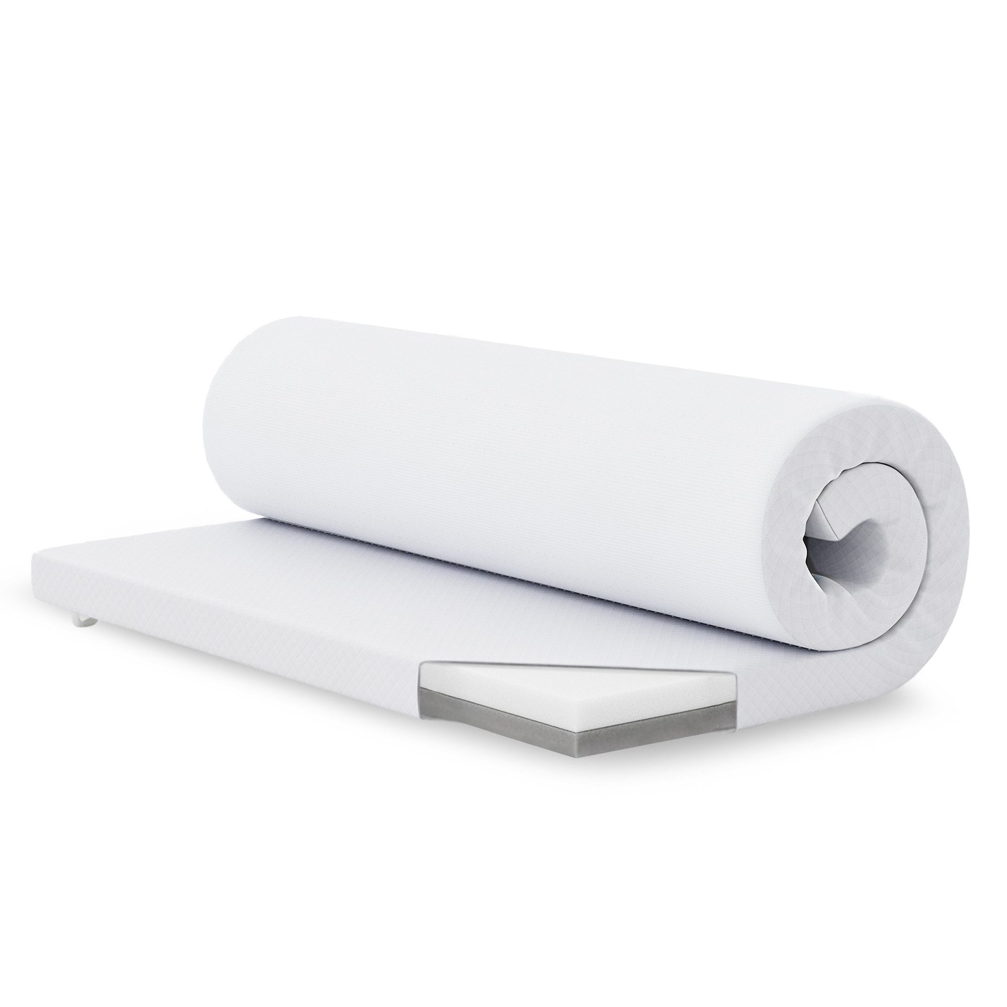 emerspring, Topper Matratzentopper Comforte, Memory-Schaum, H2 H3, 7 cm, wendbar, 7 cm hoch, 7 cm, zwei Härtegrade: H2 weich oder H3 fest – einfach wendbar