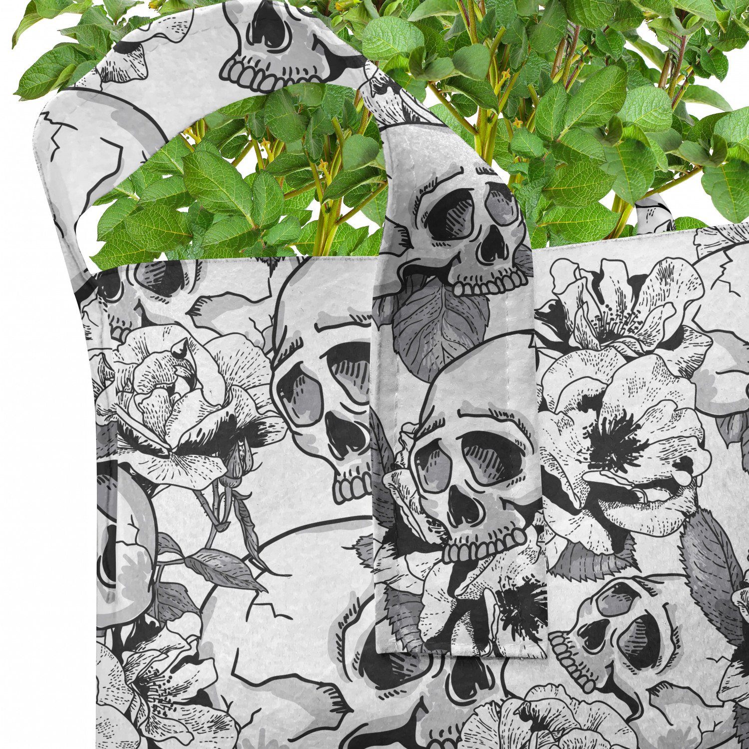 Pflanzen, mit Schädel hochleistungsfähig Stofftöpfe Pflanzkübel Feier Abakuhaus für toten Sketch Griffen
