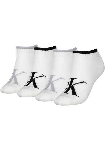 Calvin Klein Jeans Sneakersocken CKJ WOMEN SNEAKER 4P LOGO (Packung, 4-Paar) Short-Socks