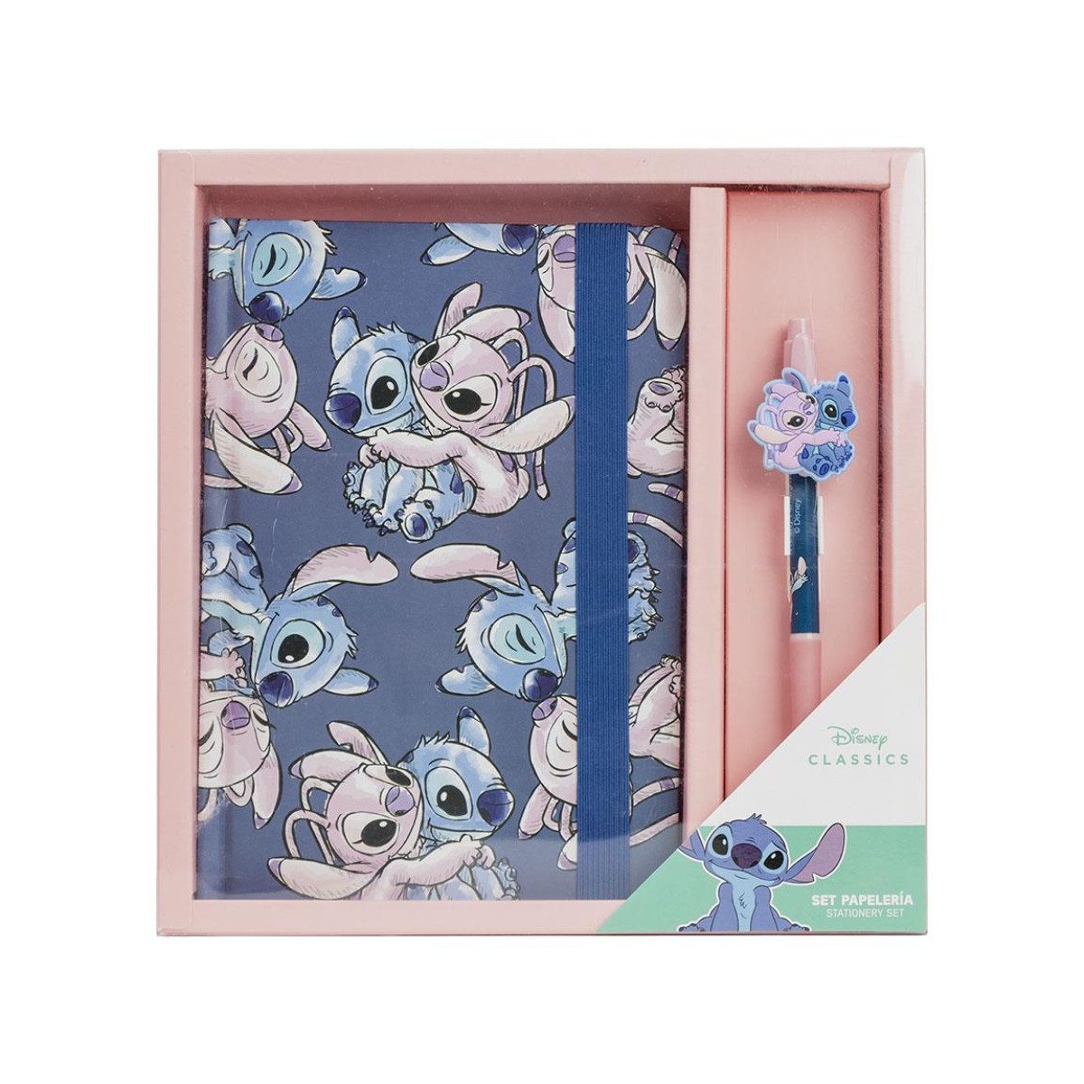 Cerda Notizbuch Disney Stitch Schreibset Bürobedarf Set für Arbeit, Studium & Freizeit