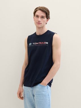 TOM TAILOR T-Shirt Tanktop mit Logo Print