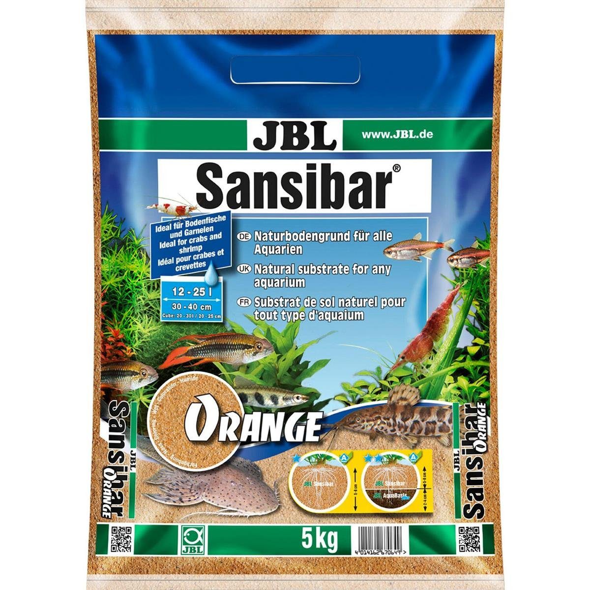 Aquariensand JBL Sansibar Aquarienbodengrund Orange 5 Kg