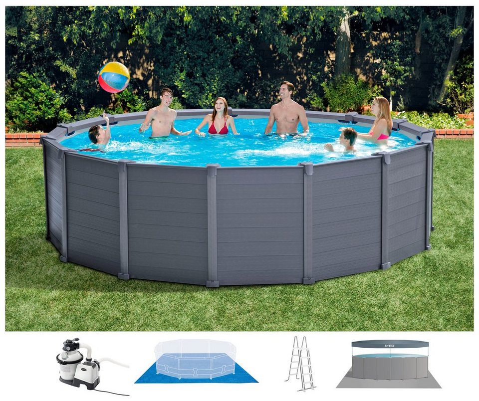 INTEX Set: Framepool »Graphit«, 5-tlg., ØxH: 478x124 cm ... INTEX Set: Framepool »Graphit«, 5-tlg., ØxH: 478x124 cm ...