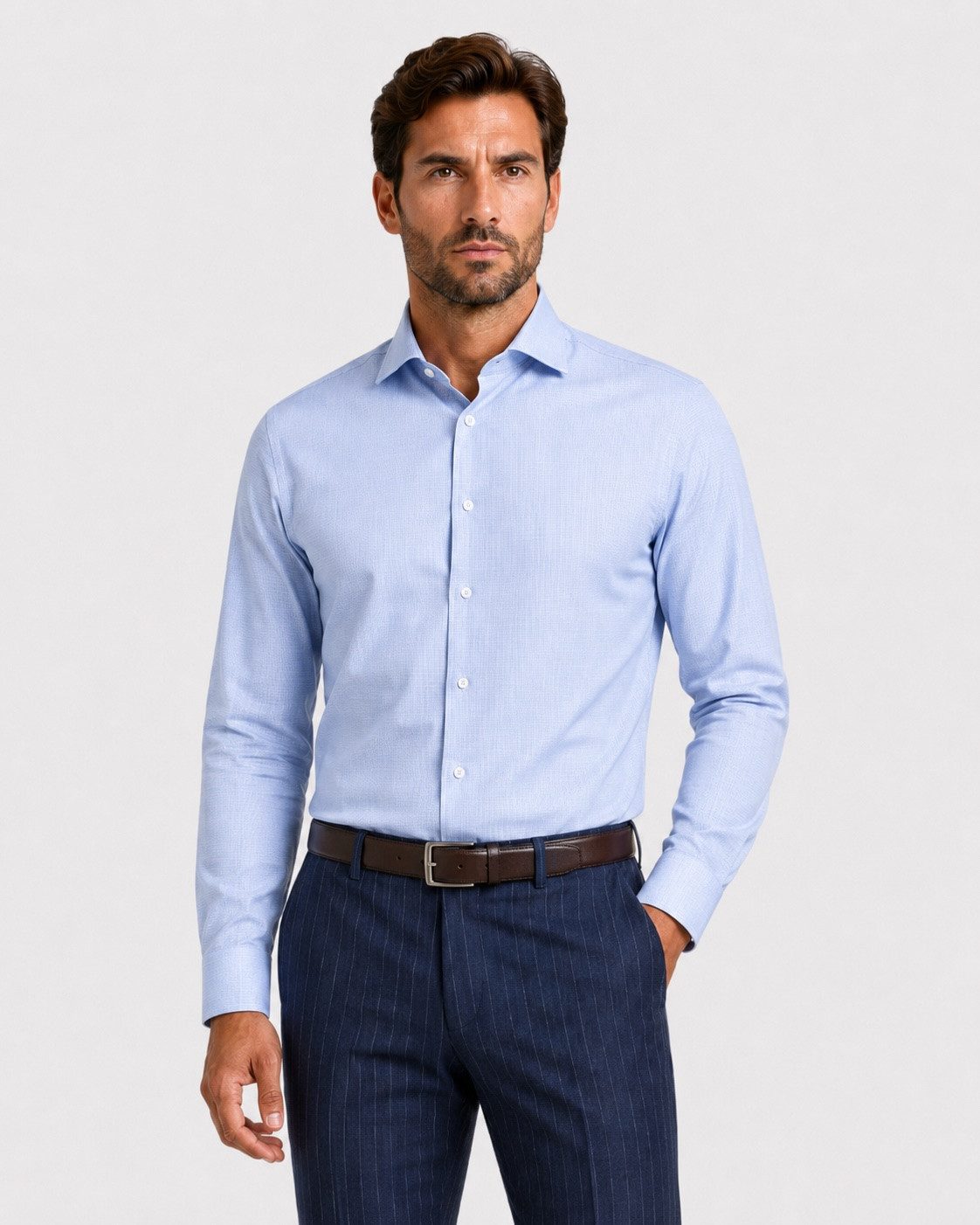 HECHTER PARIS Businesshemd Modern Fit mit Button-down-Kragen