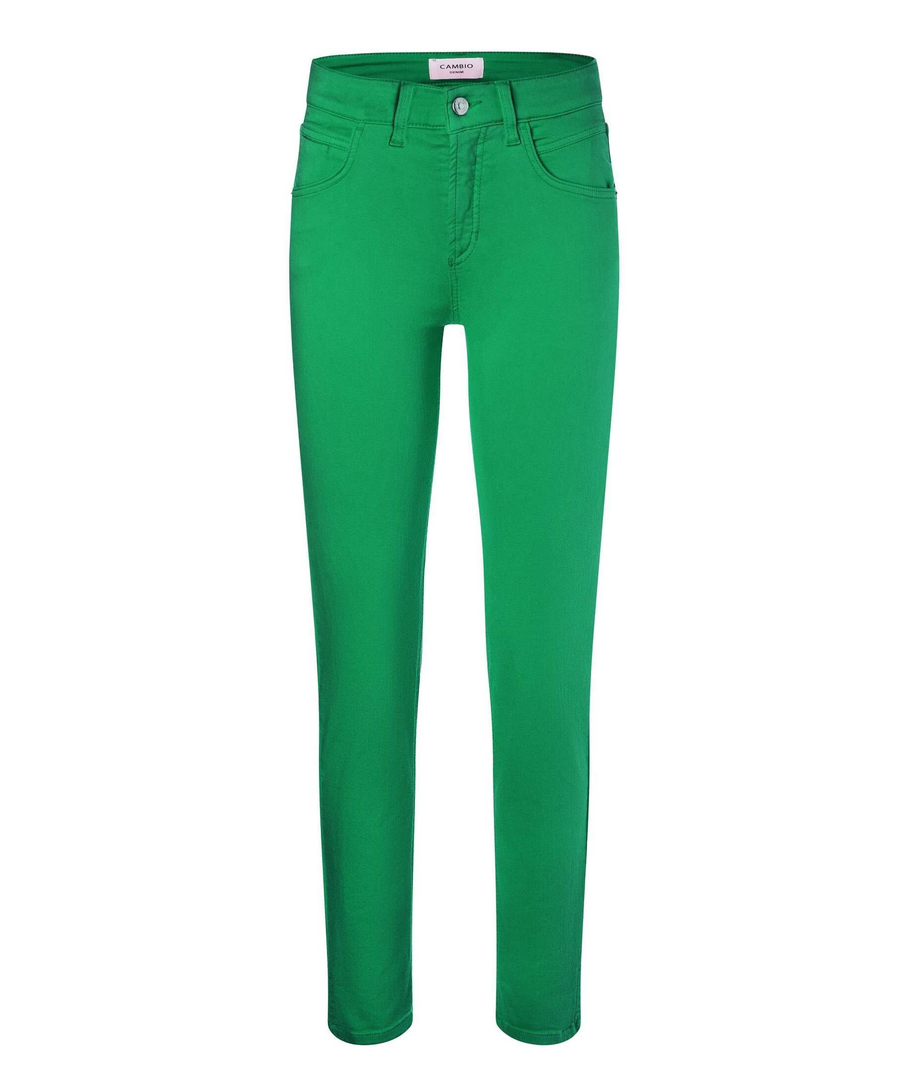 Cambio Culotte Damen Jeans PINA Slim Fit verkürzt (1-tlg) grün (43)