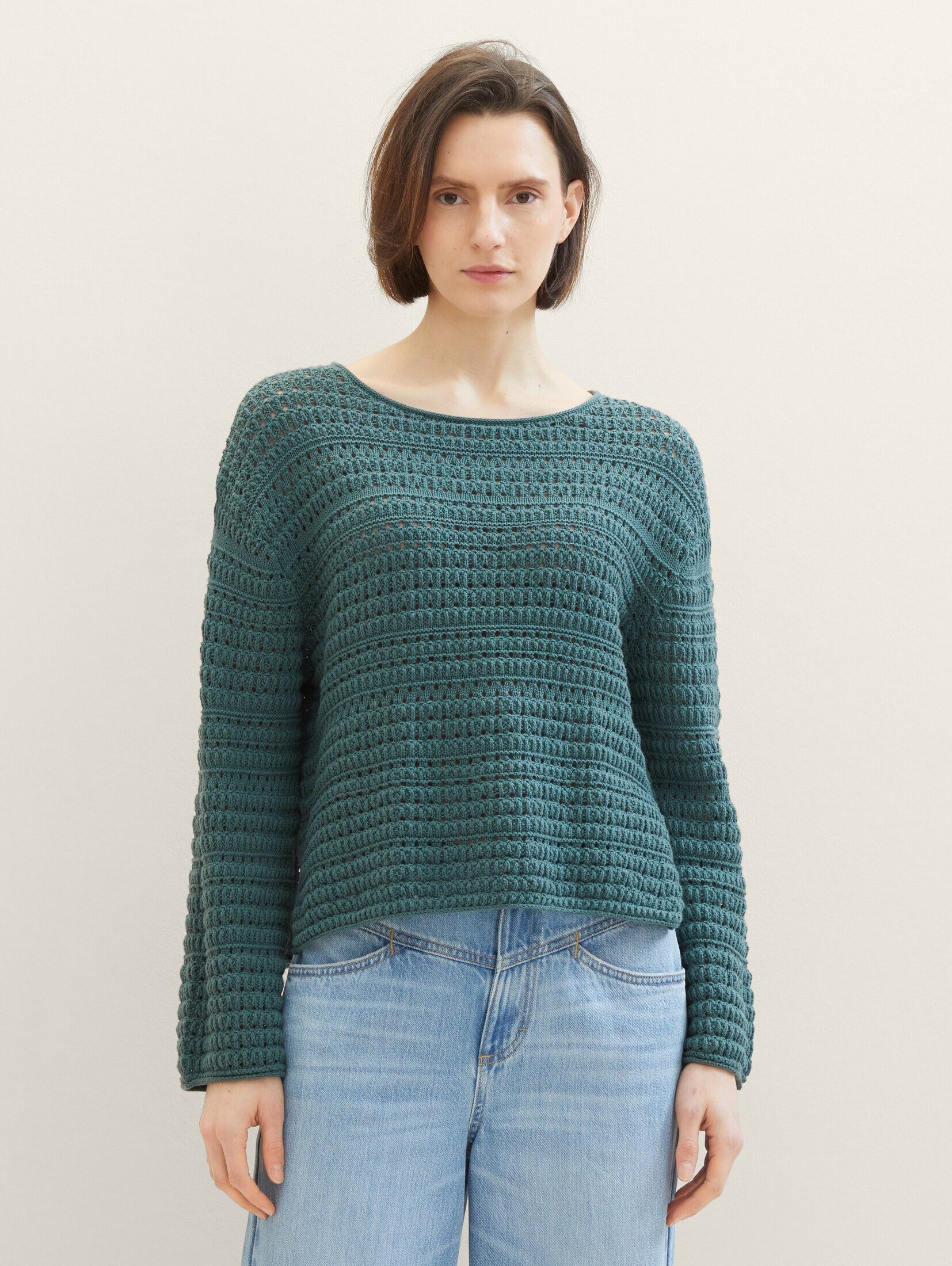 TOM TAILOR Strickpullover Strickpullover aus Bio-Baumwolle