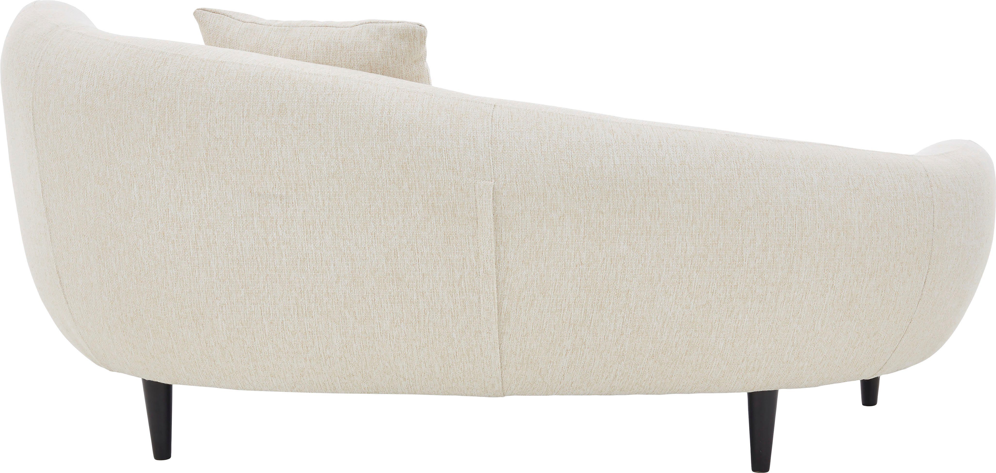 ATLANTIC home collection Chaiselongue Olivia, Nierenform-Sofa mit Zierkissen im Originalbezug