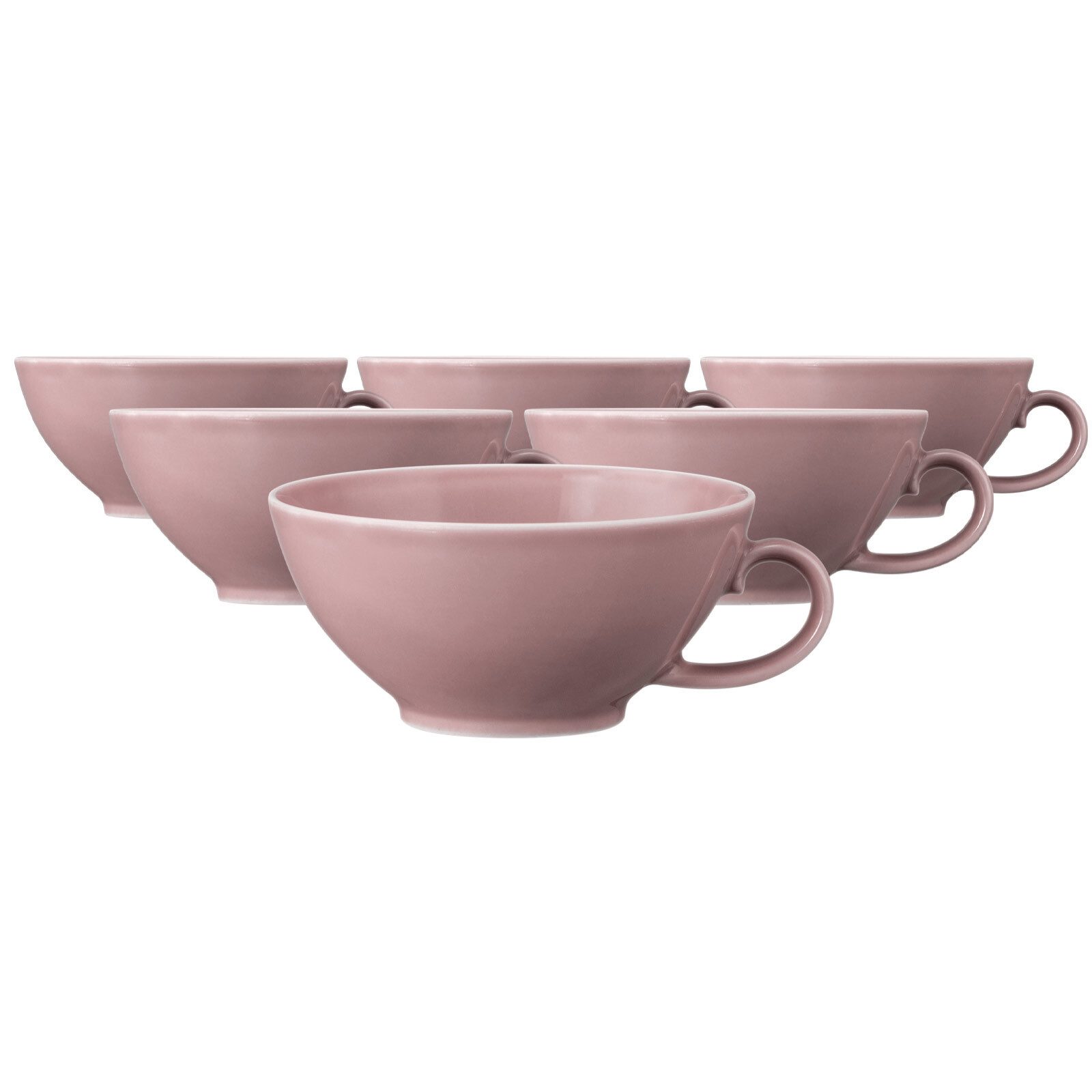 Seltmann Weiden Tasse Beat Color Glaze Teetassen 140 ml 6er Set, 6-tlg., Porzellan