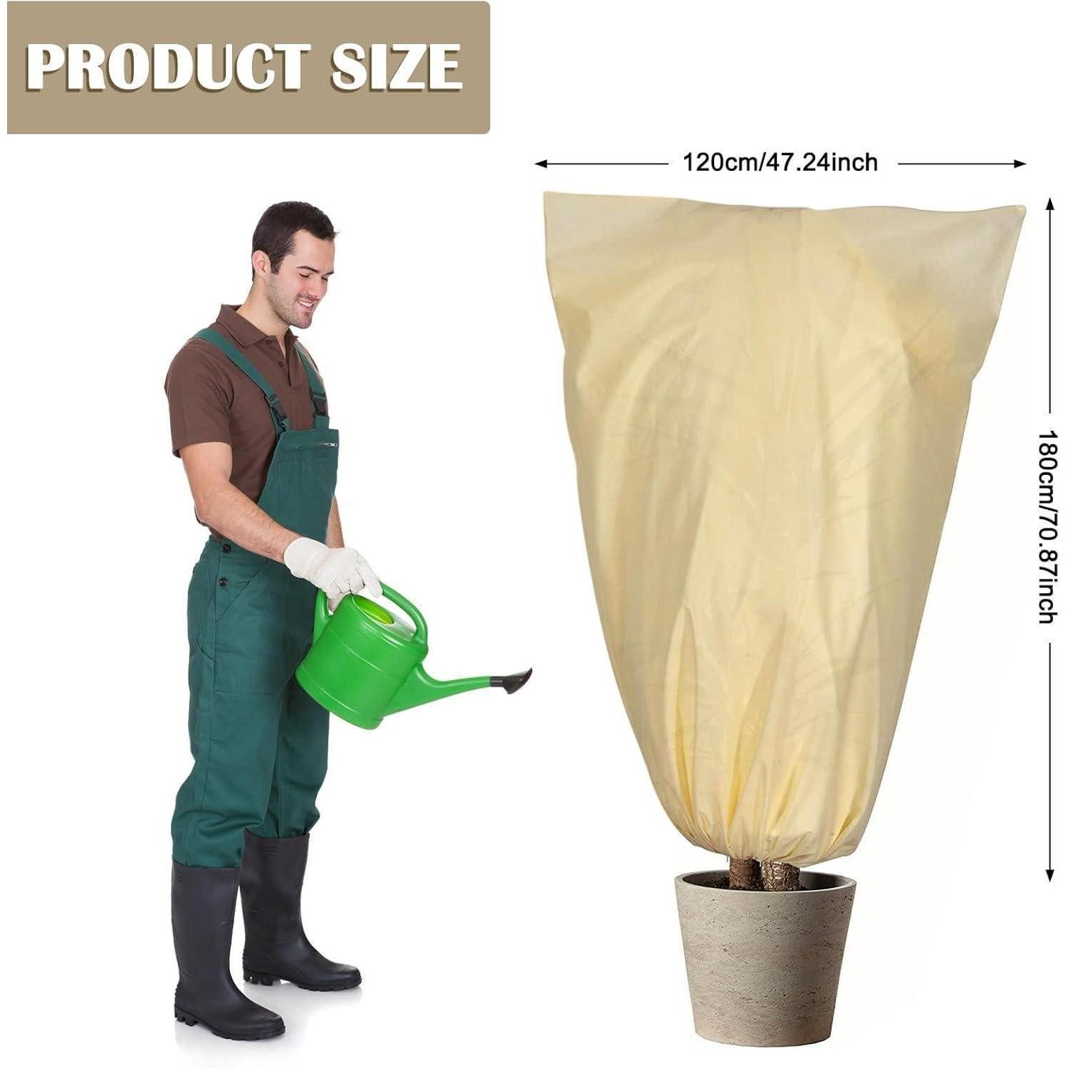 LuxusKollektion Winterschutzhaube Pflanzenschutz Winter 120x180cm Frostschutz Pflanzen Kübelpflanzensack