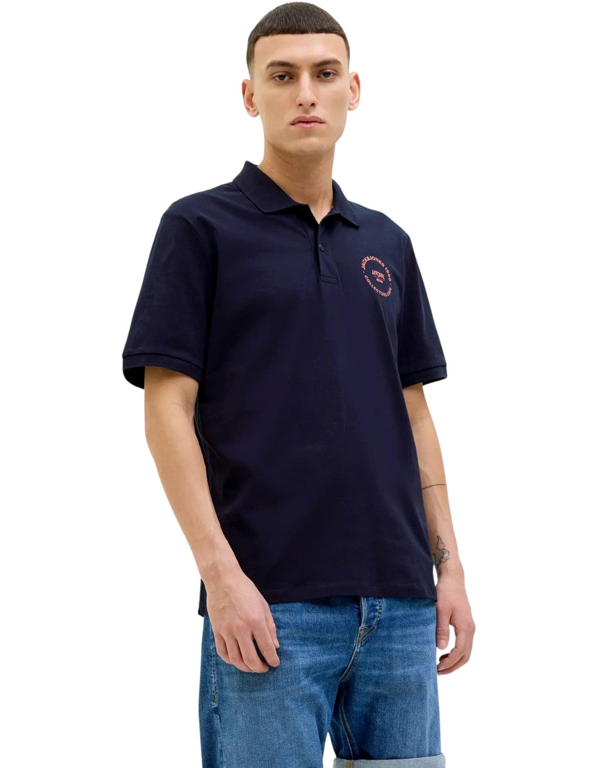 Jack & Jones Poloshirt (Set) Basic Shirt Unifarben im Doppelpack