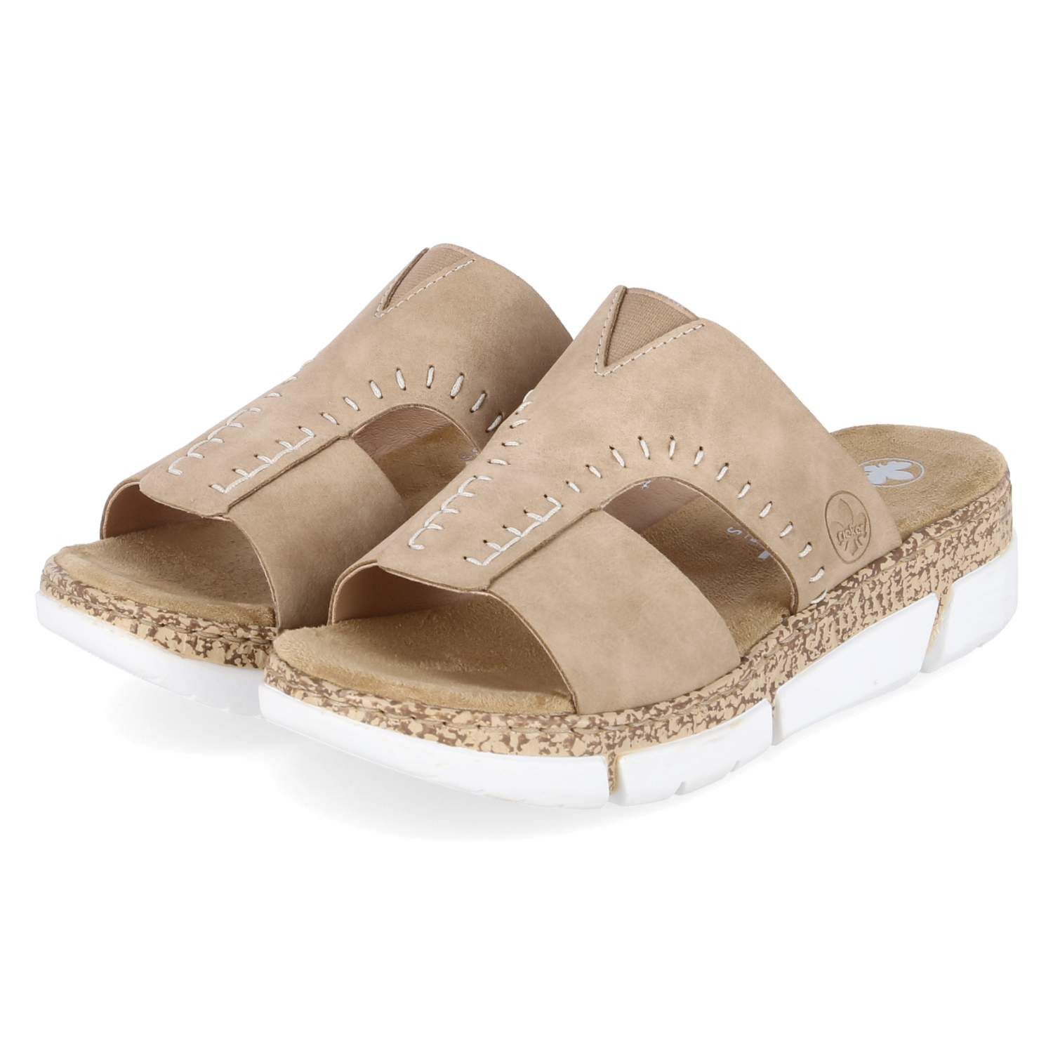 Rieker Rieker V2375-60 Damen Synthetik beige Pantolette