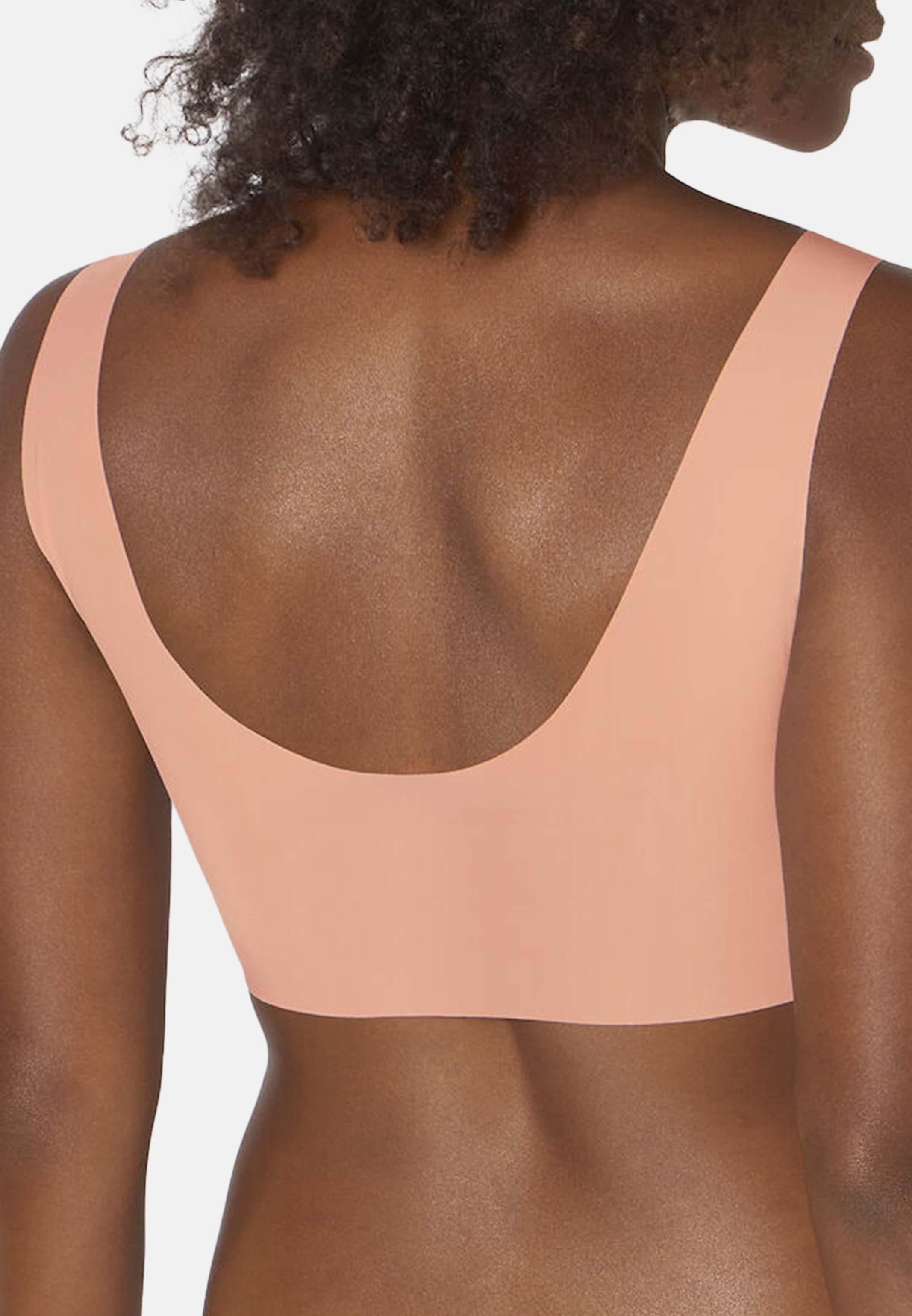 Sloggi Bralette-BH Säume, Feel Coral Herausnehmbare (1-tlg) Pads Top Zero - Nahtlos flache und