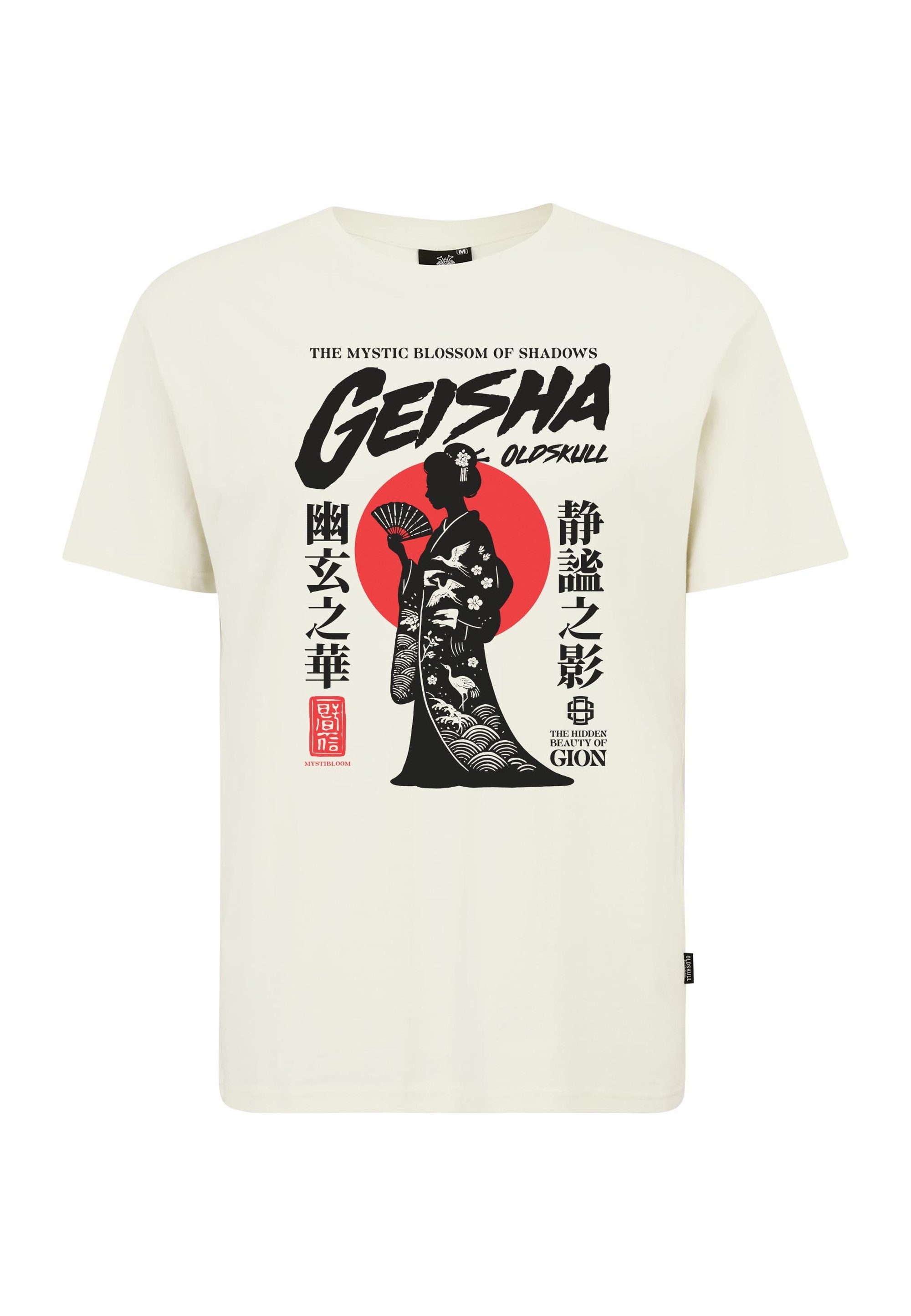 Oldskull T-Shirt Shadow Graphic mit Motivdruck im Japan-Stil