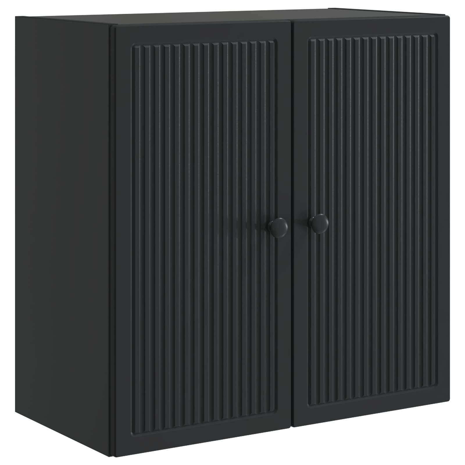 vidaXL Hängeschrank Wandschrank Schwarz 59 x 31 x 60 cm Holzwerkstoff (1-St)