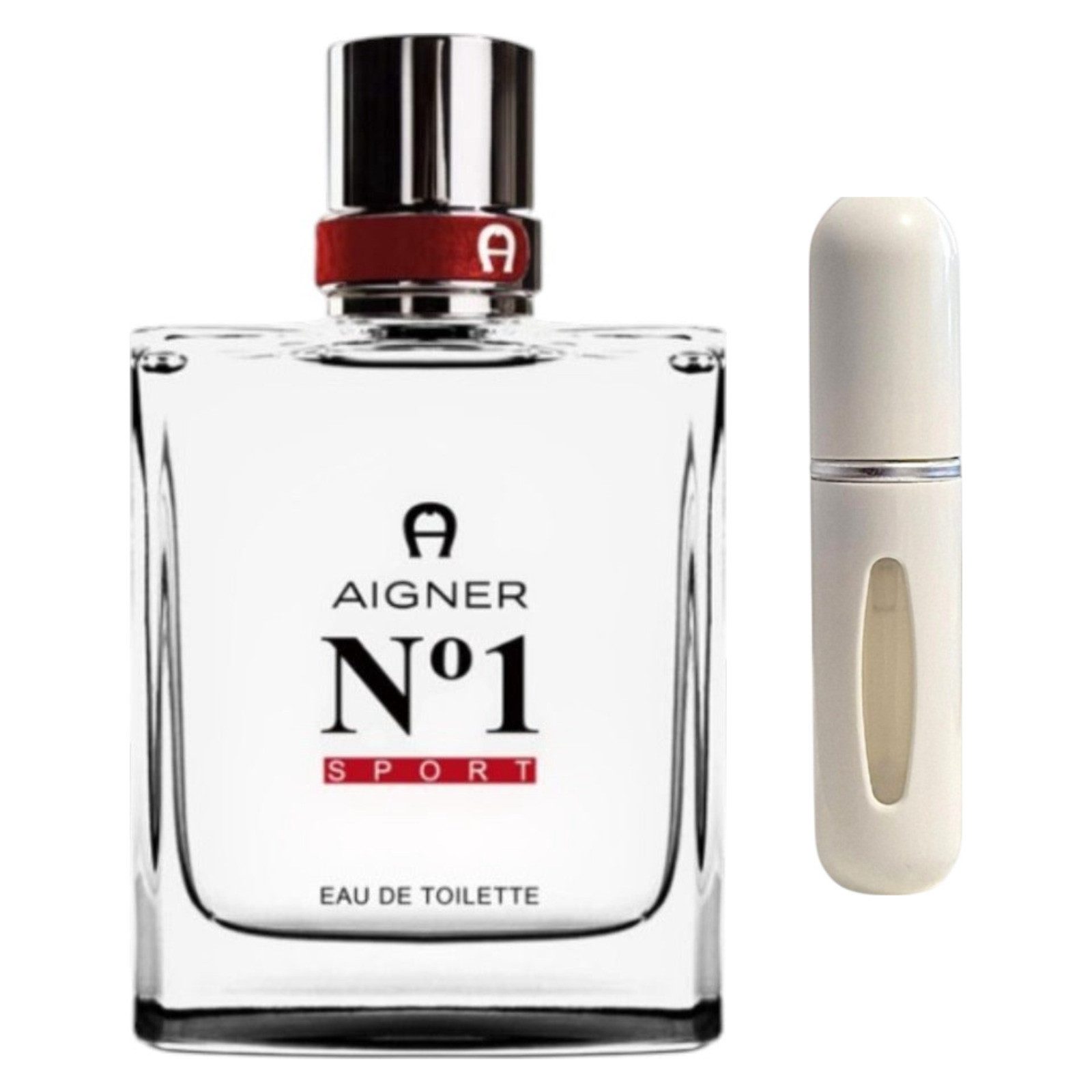 AIGNER Duft-Set No 1 Sport Pour Homme EDT 100 ml + Parfümzerstäuber (leer)