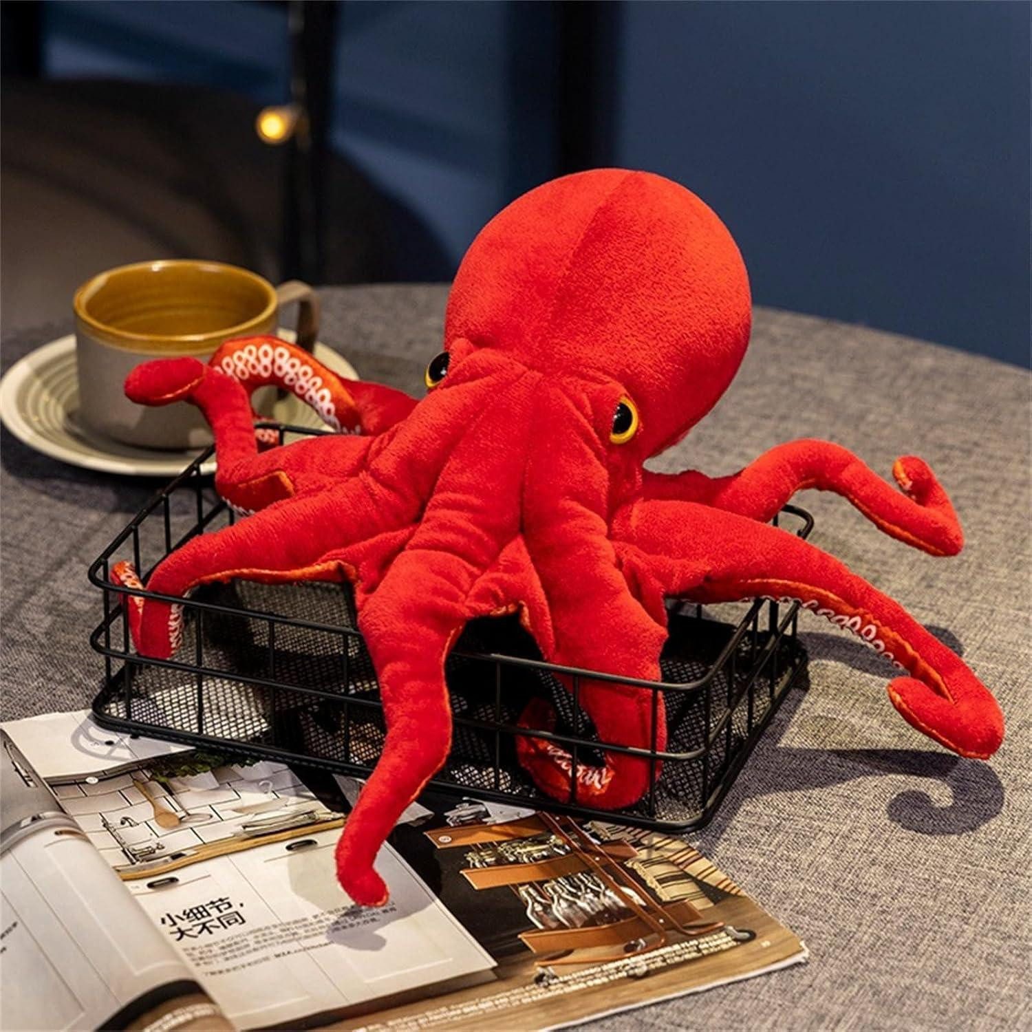 LuxusKollektion Kuscheltier Kuscheltier Oktopus Wendeplüsch Kissen Kinder Jungen Mädchen 75 cm Rot