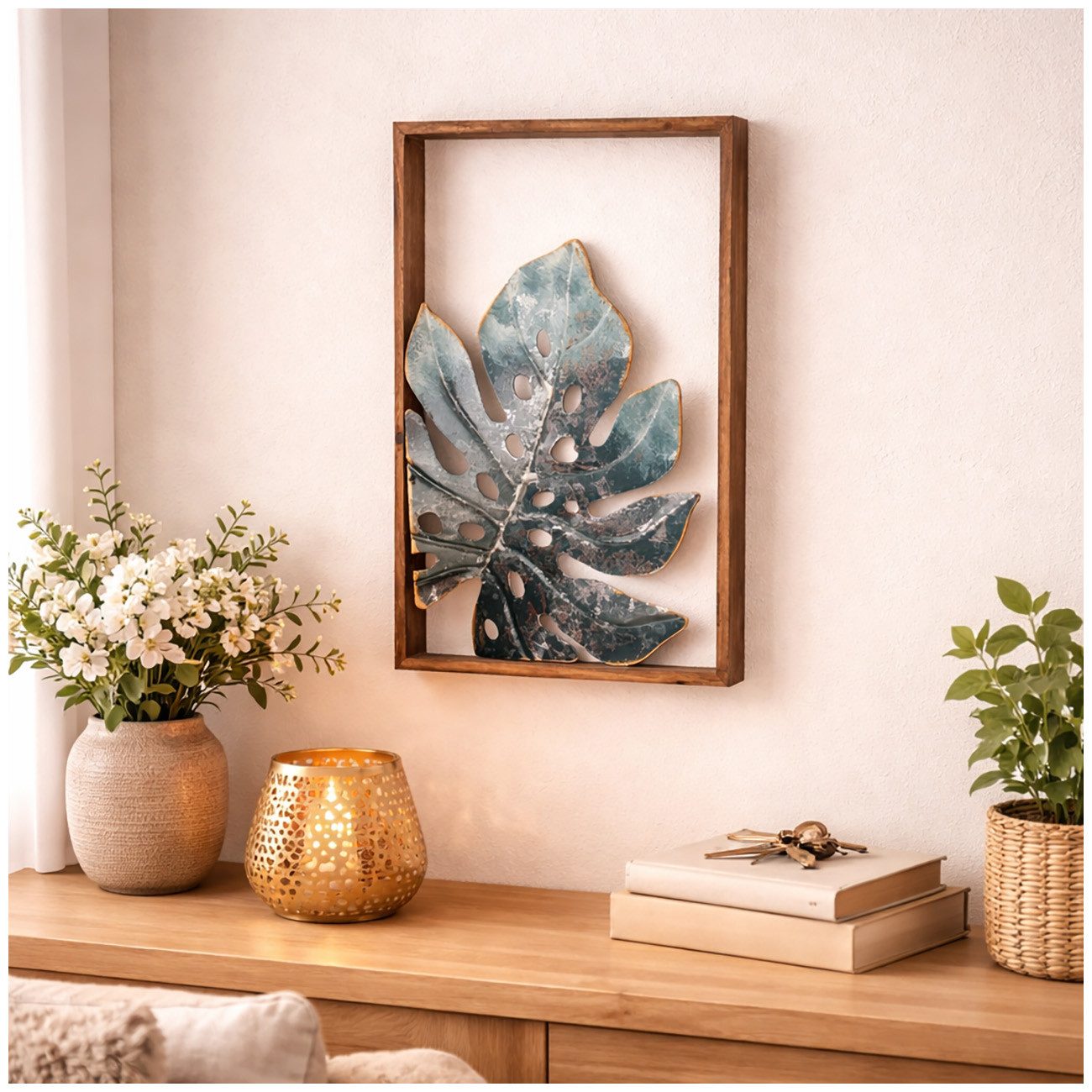 NTK-Collection Wanddekoobjekt Wanddeko Blatt Monstera (Stück, 1 St) günstig online kaufen