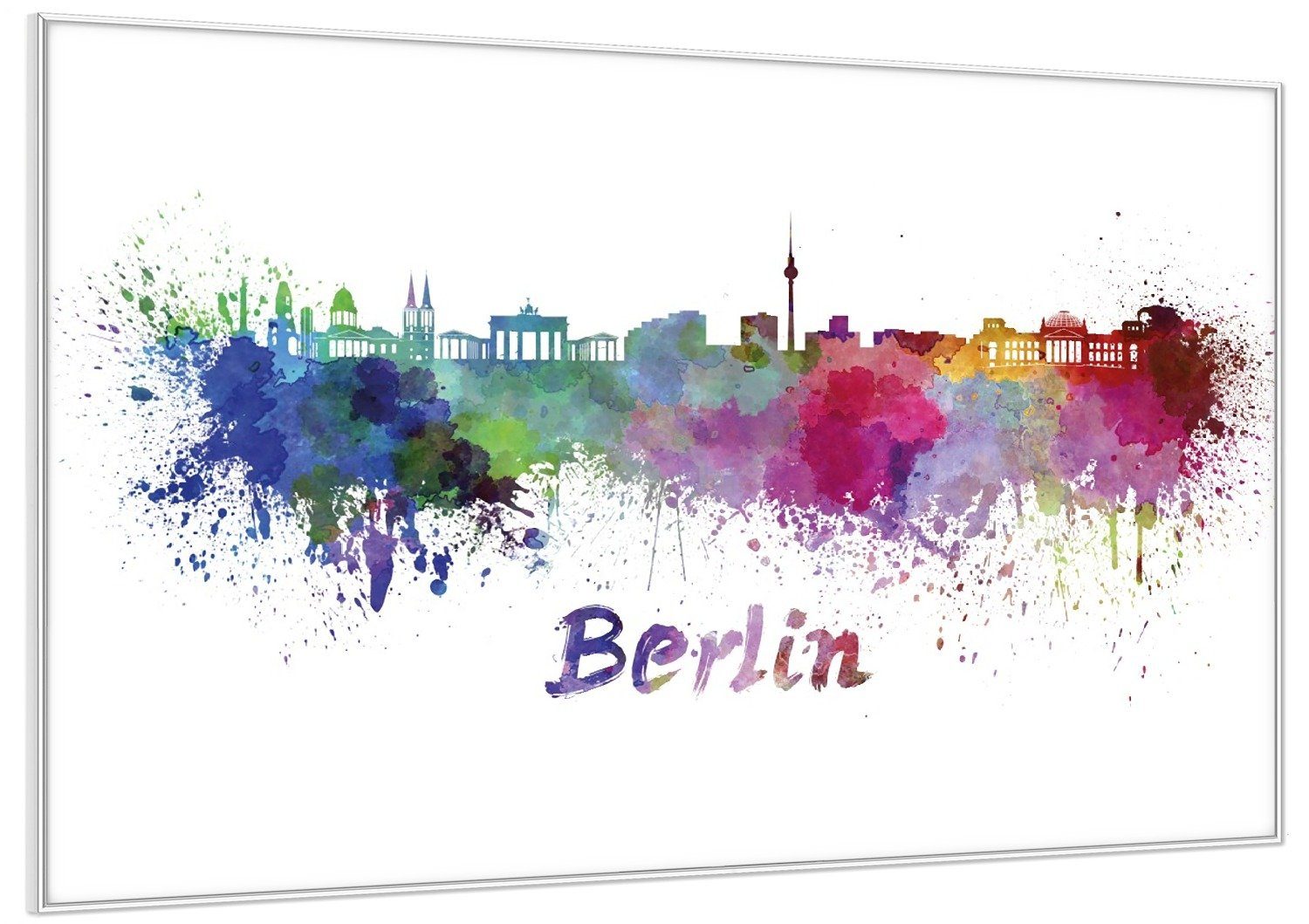 Wallario Poster, Städte als Aquarell - günstig online kaufen