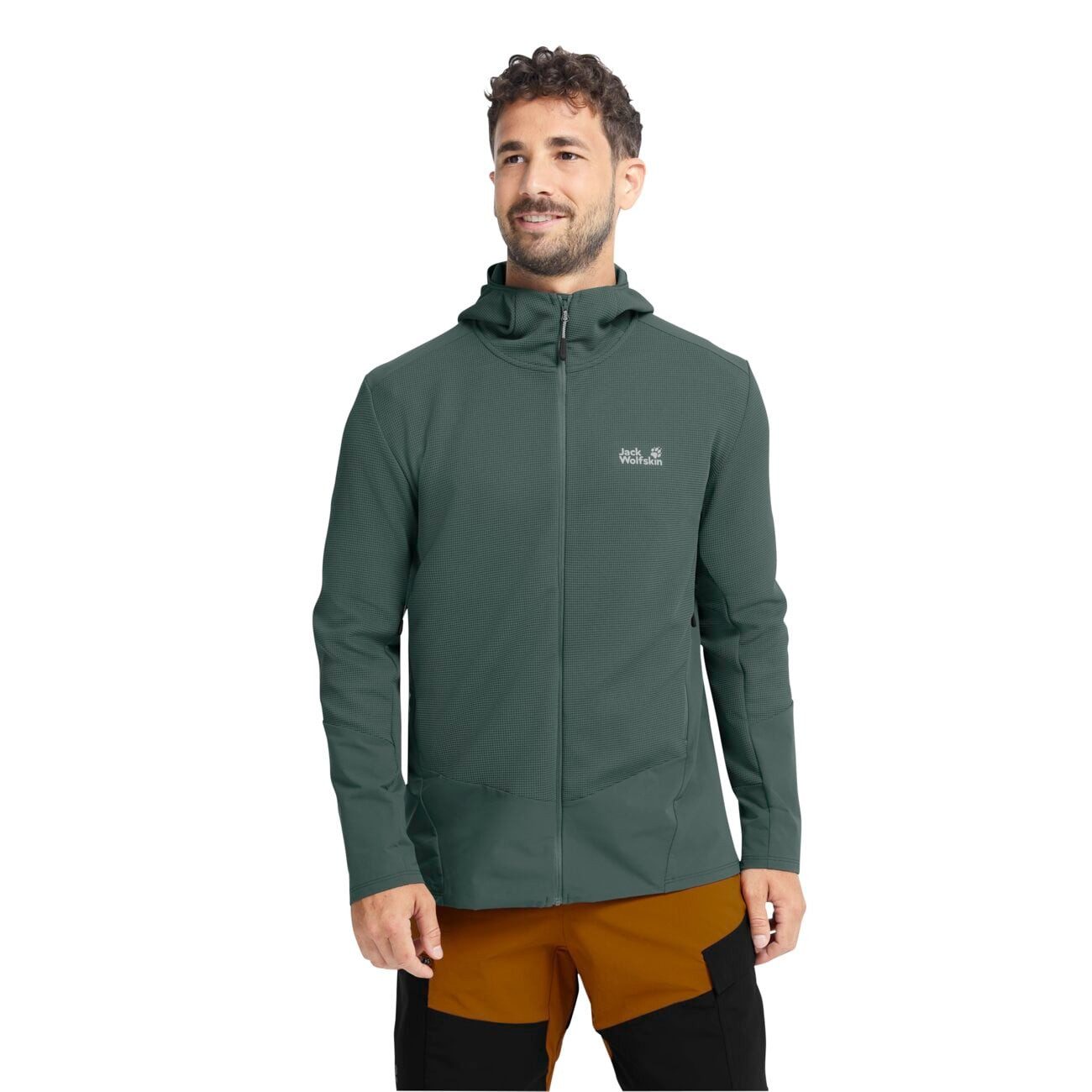 Fleecejacke Ridge Hike Hooded Full Zip (mit Kapuze, atmungsaktiv) grün Herren