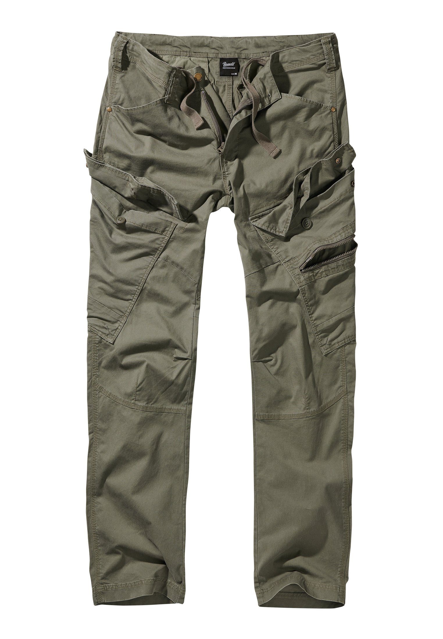 Cargohose Slim Herren Brandit Cargo olive (1-tlg) Fit Adven Pants