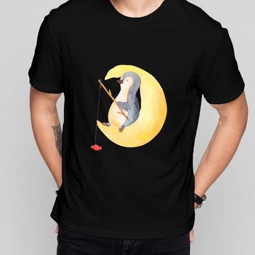 Mr. & Mrs. Panda T-Shirt Pinguin Mond - Schwarz - Geschenk, schlafen, Süßigkeiten, Junggeselle (1-tlg)