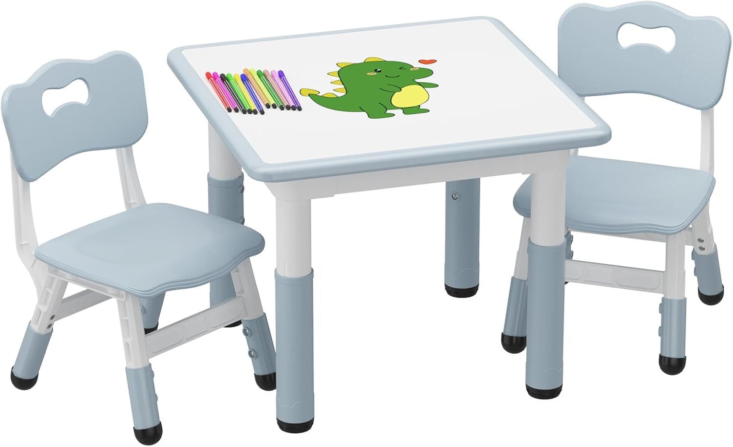 GarveeMore Kindertisch Kindersitzgruppe Höhenverstellbar, Maltisch Kinder günstig online kaufen